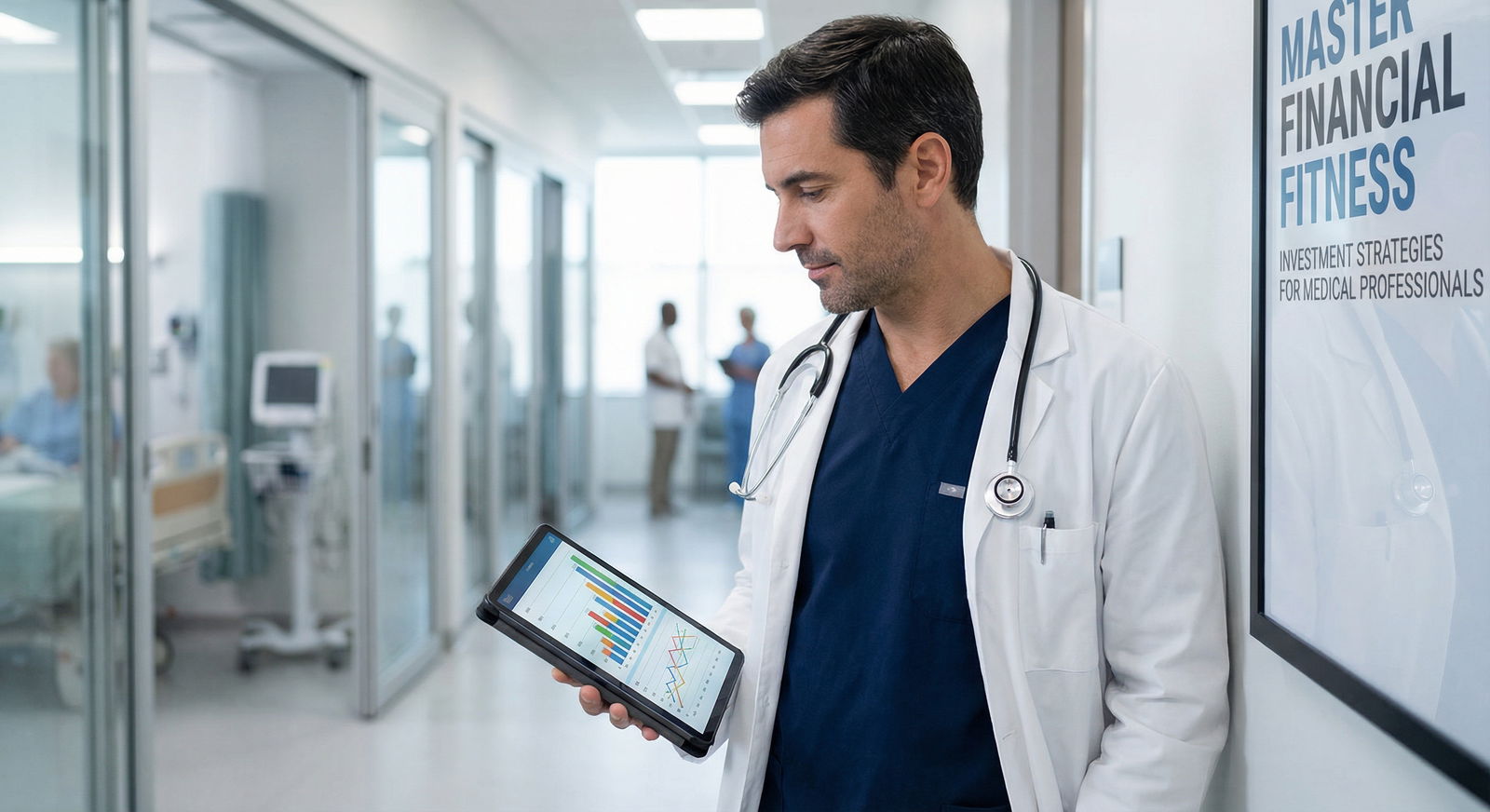Physician balancing clinical work and financial planning - Financial Literacy for Master Financial Fitness: Investment Strate