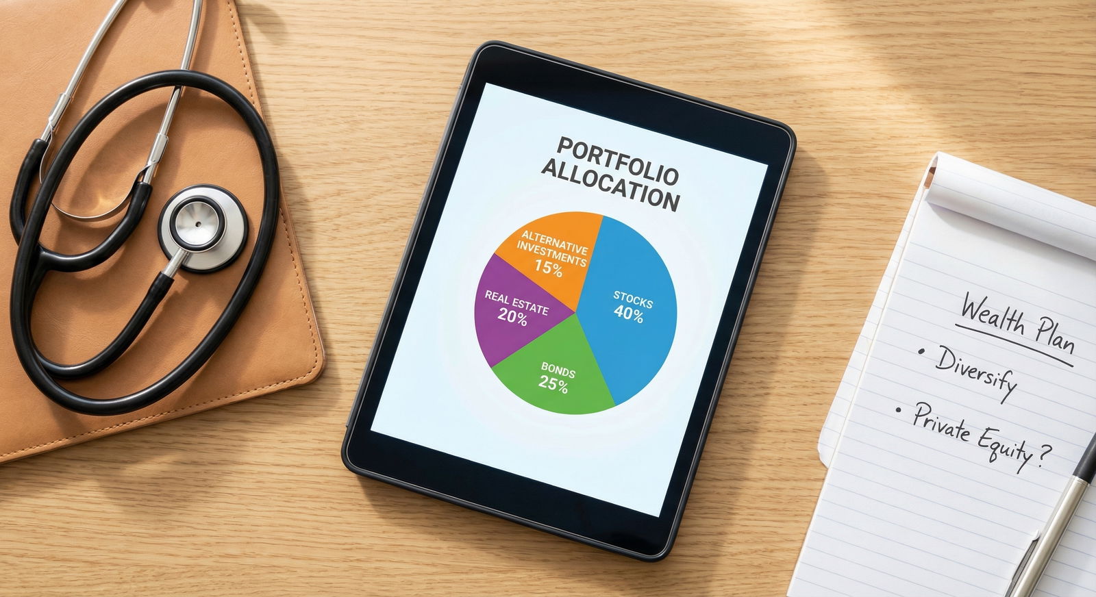 Visualization of physician portfolio allocation including alternative investments - Alternative Investments for Empower Your