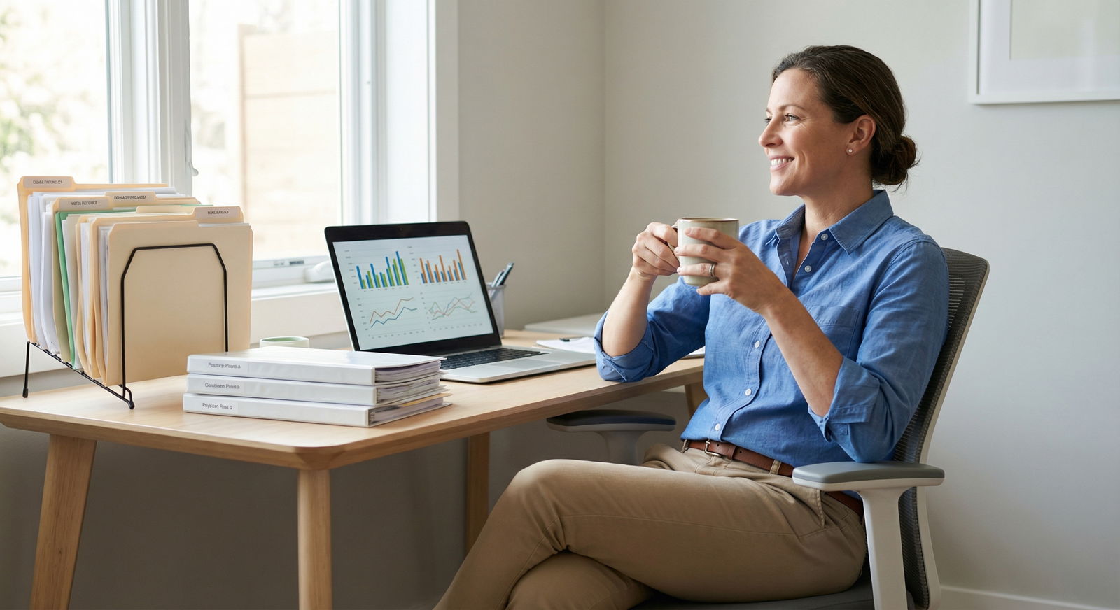 Physician reviewing financial plan and feeling confident - Budgeting for Smart Budgeting Strategies for Physicians: Build Wea