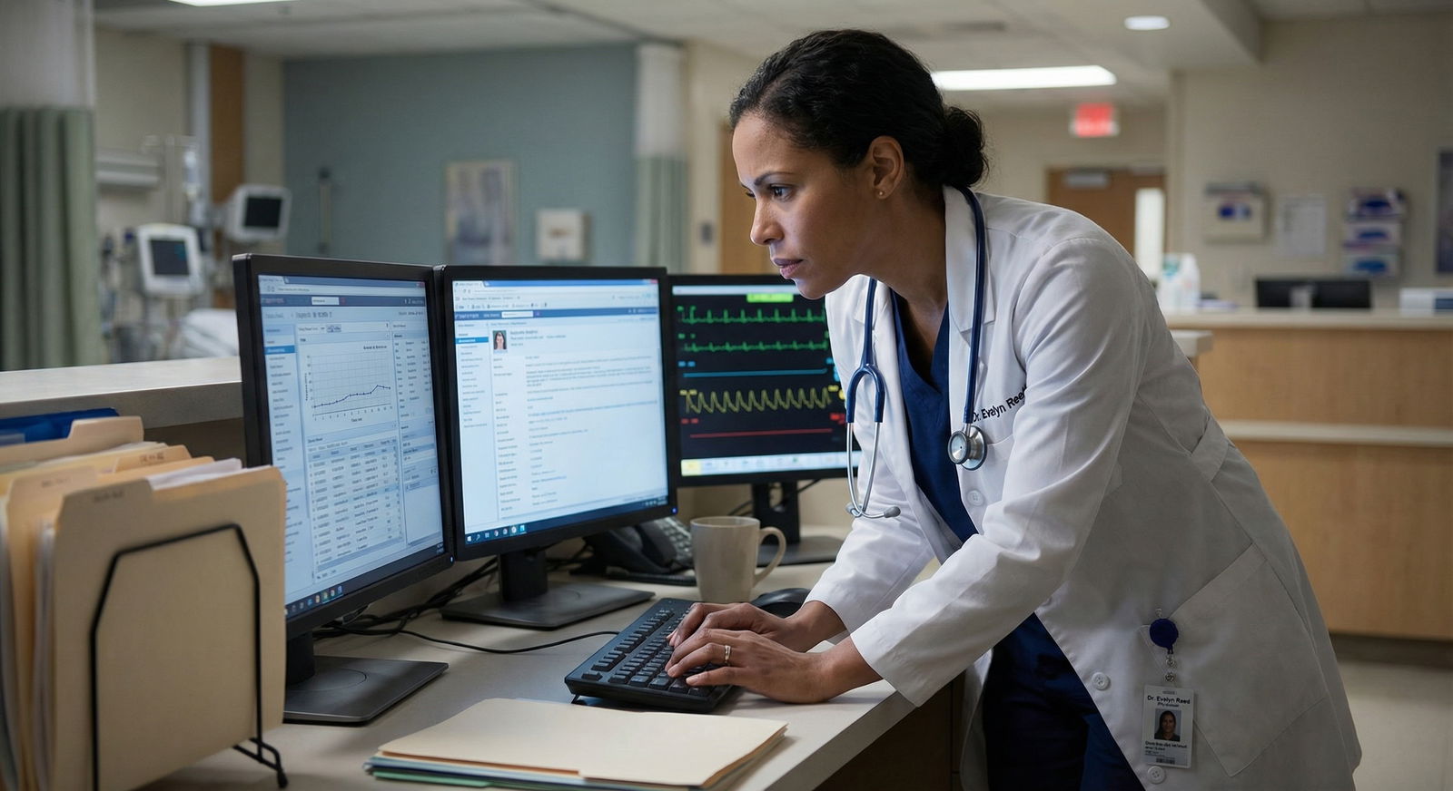 Physician documenting patient encounter in electronic health record - medical malpractice for Top 5 Malpractice Risks for Phy