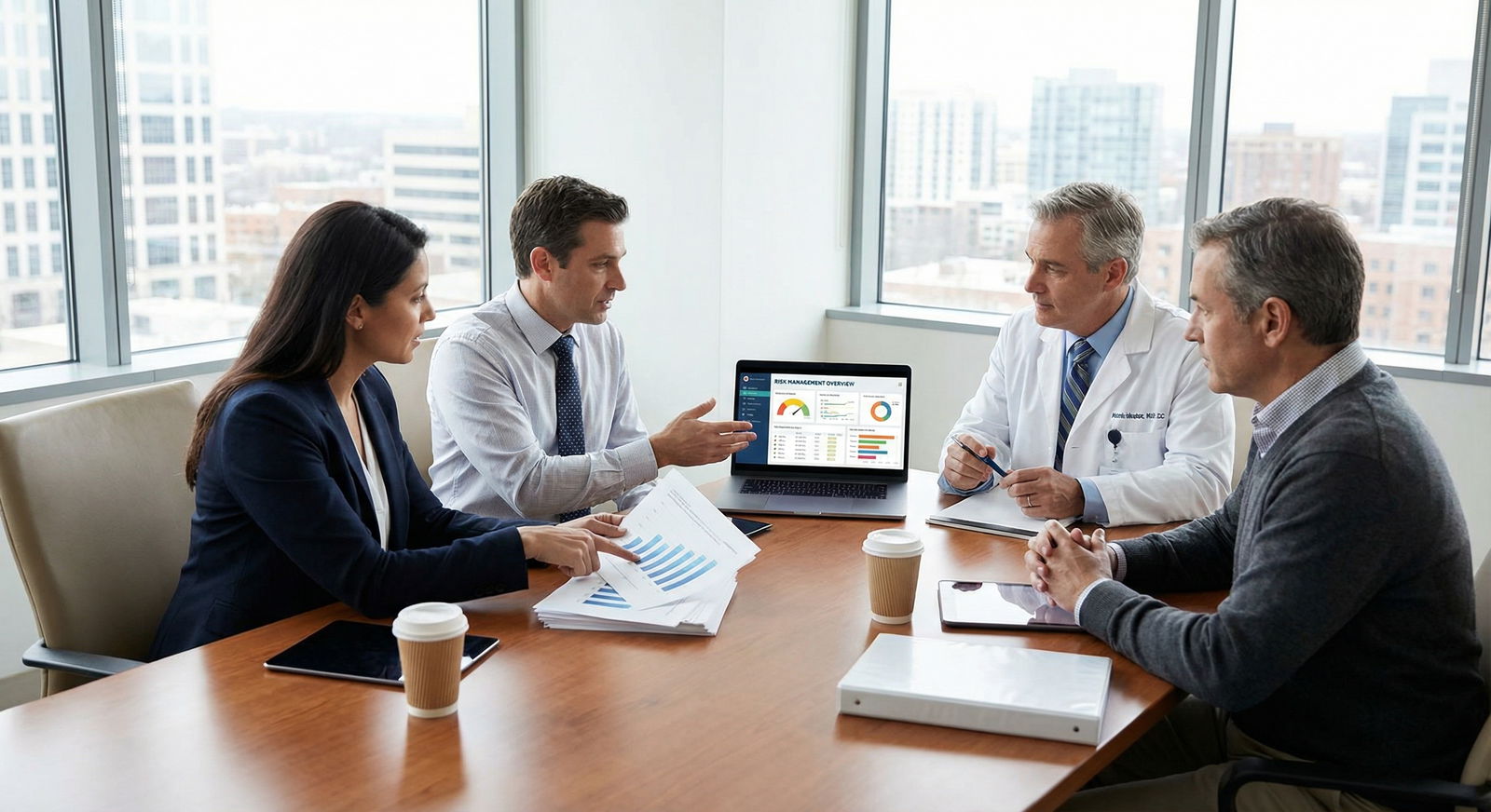 Medical team discussing risk management and malpractice coverage - Malpractice Insurance for Mastering Malpractice Insurance: