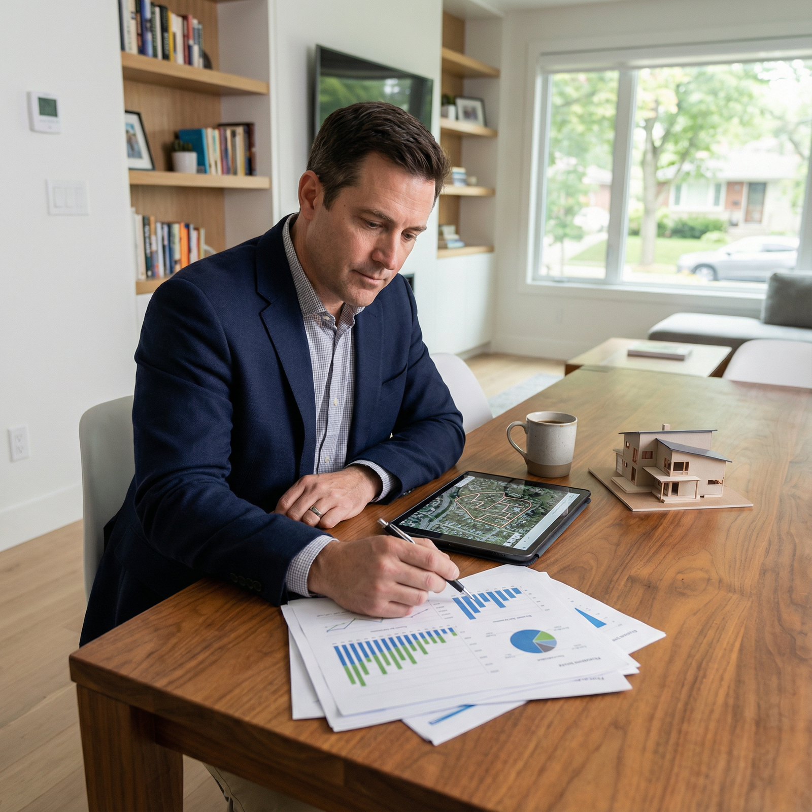 Doctor reviewing real estate portfolio performance charts Doctor reviewing real estate portfolio performance charts - Real Estate Investing for Essential Real Estate Investing Guide f