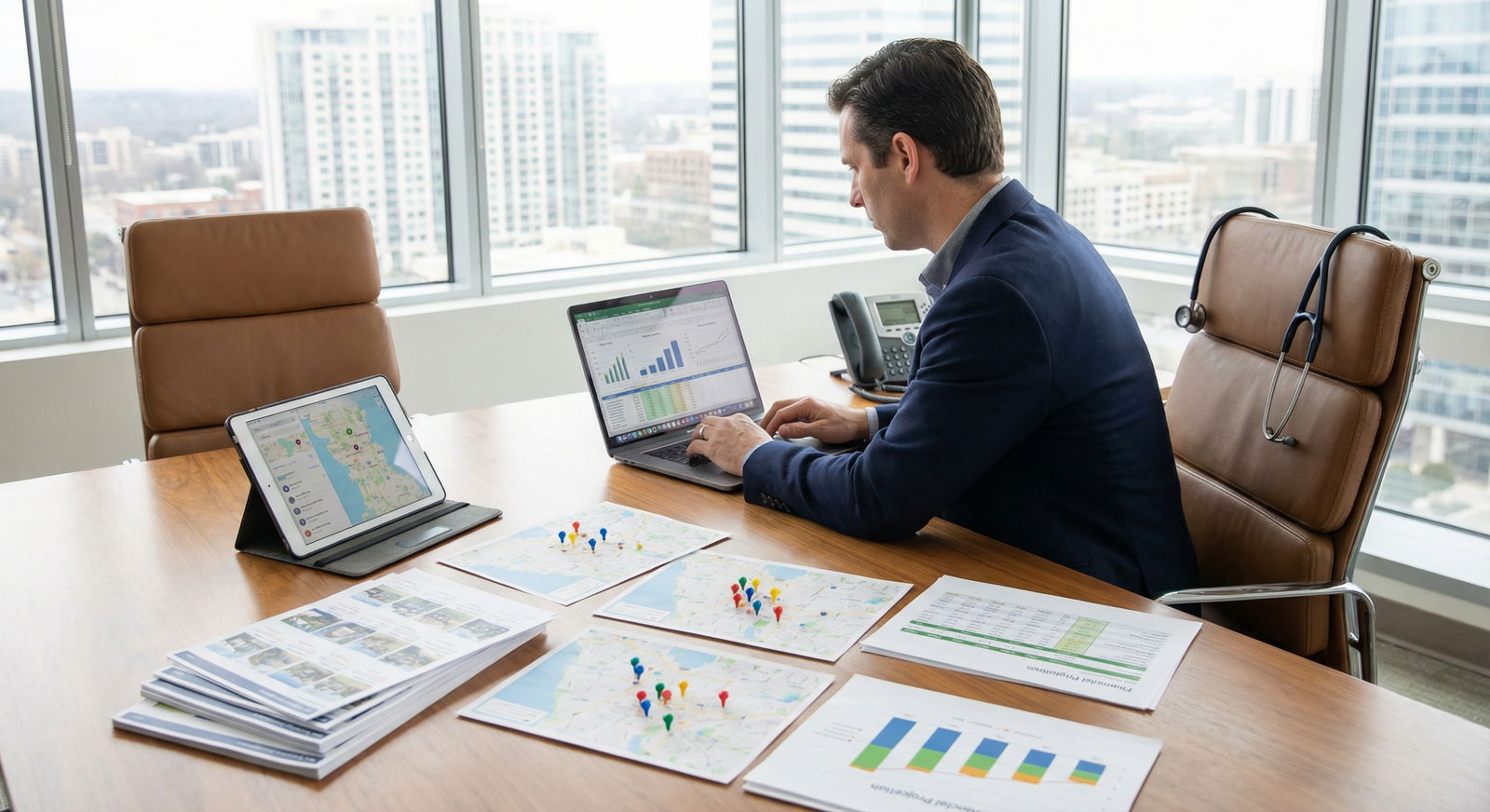 Physician comparing real estate markets and financial projections Physician comparing real estate markets and financial projections - Real Estate Investing for Top Real Estate Investment Mist