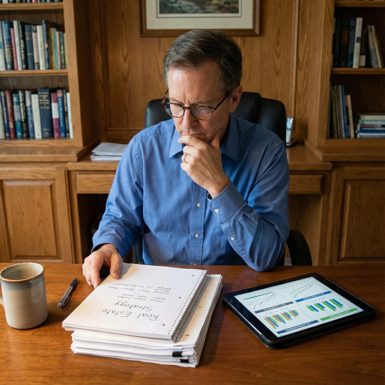 Physician reviewing financial independence and real estate strategy notes - Real Estate Investment for Empower Your Finances: