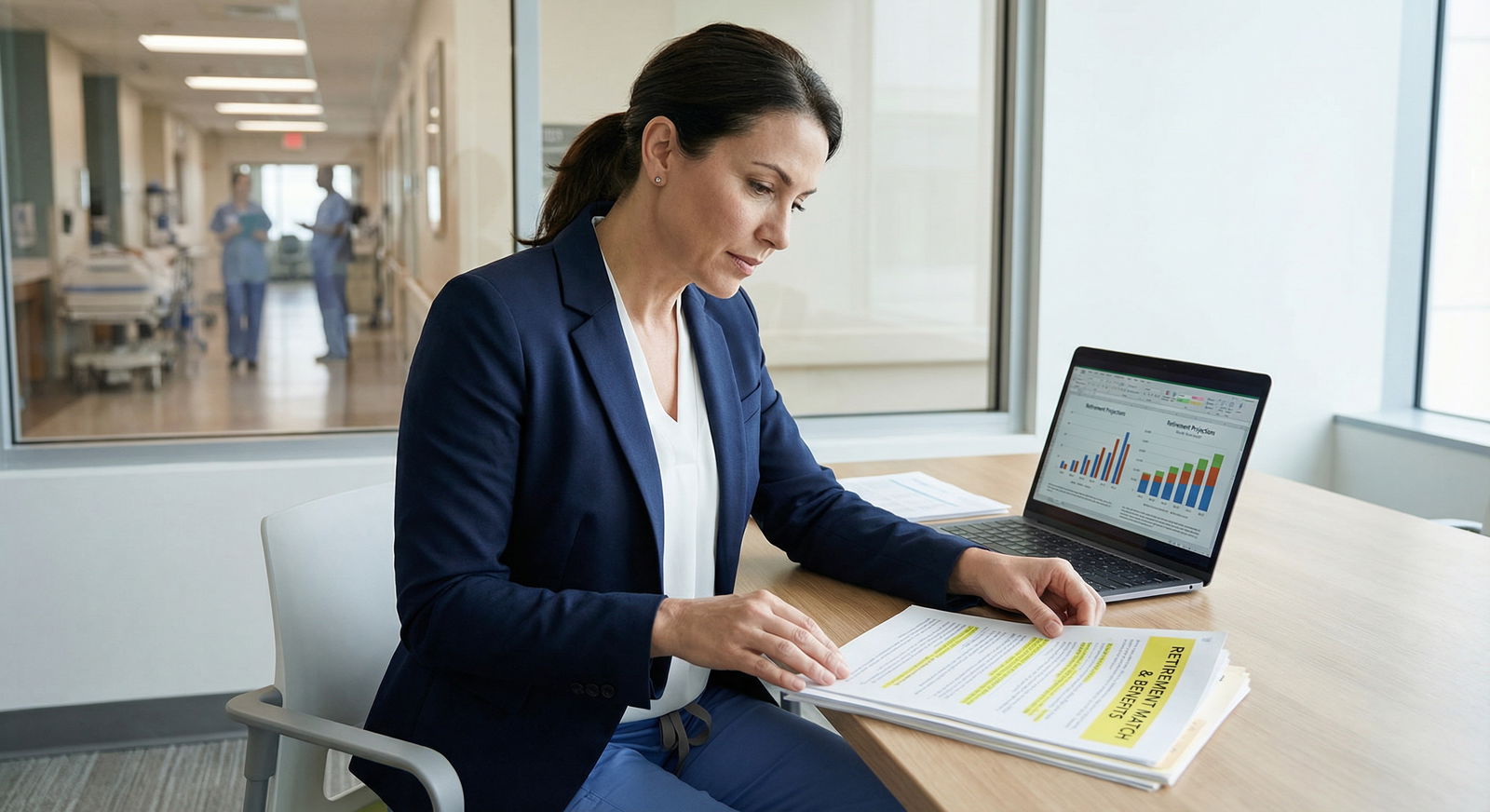 Physician reviewing employment contract and benefits package - physician compensation for Maximizing Physician Compensation: