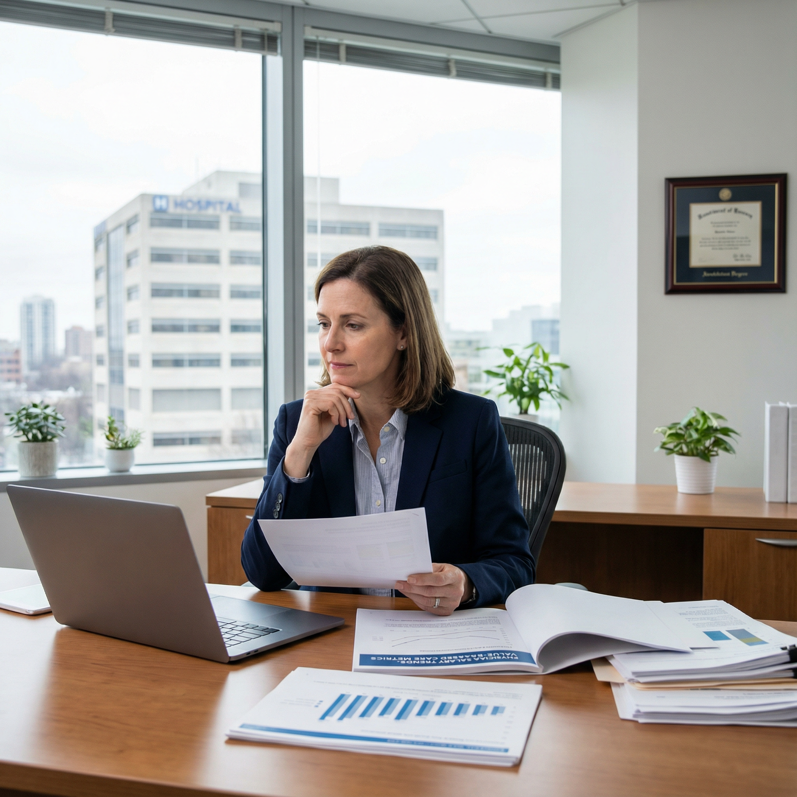 Physician planning financial future and reviewing salary projections - Physician Salaries for Discovering Physician Salaries: