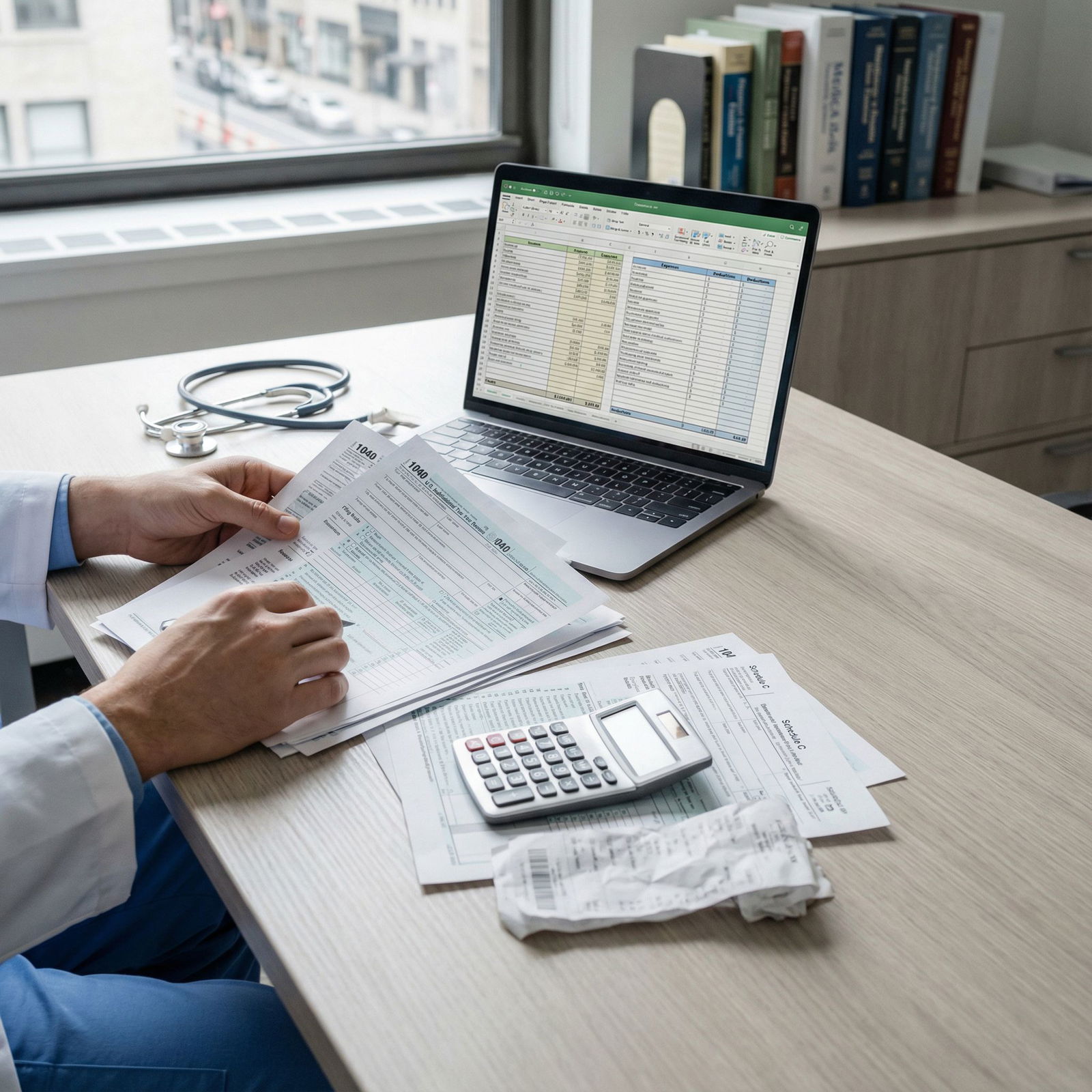 Physician business expenses and tax deductions concept - Tax Strategies for Maximize Your Tax Refund: Effective Strategies fo