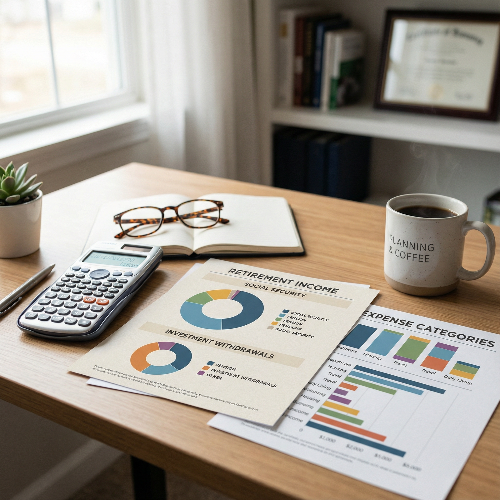 Visual breakdown of retirement income sources and expenses - Retirement Planning for Mastering Your Retirement: Build a Susta