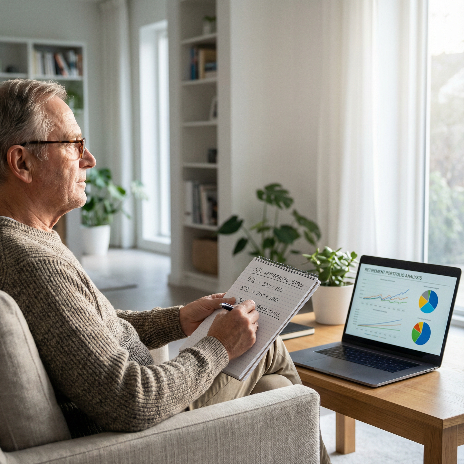 Retiree reviewing retirement portfolio and withdrawal plan - Retirement Planning for Unlocking the 4% Rule: Optimize Your Ret
