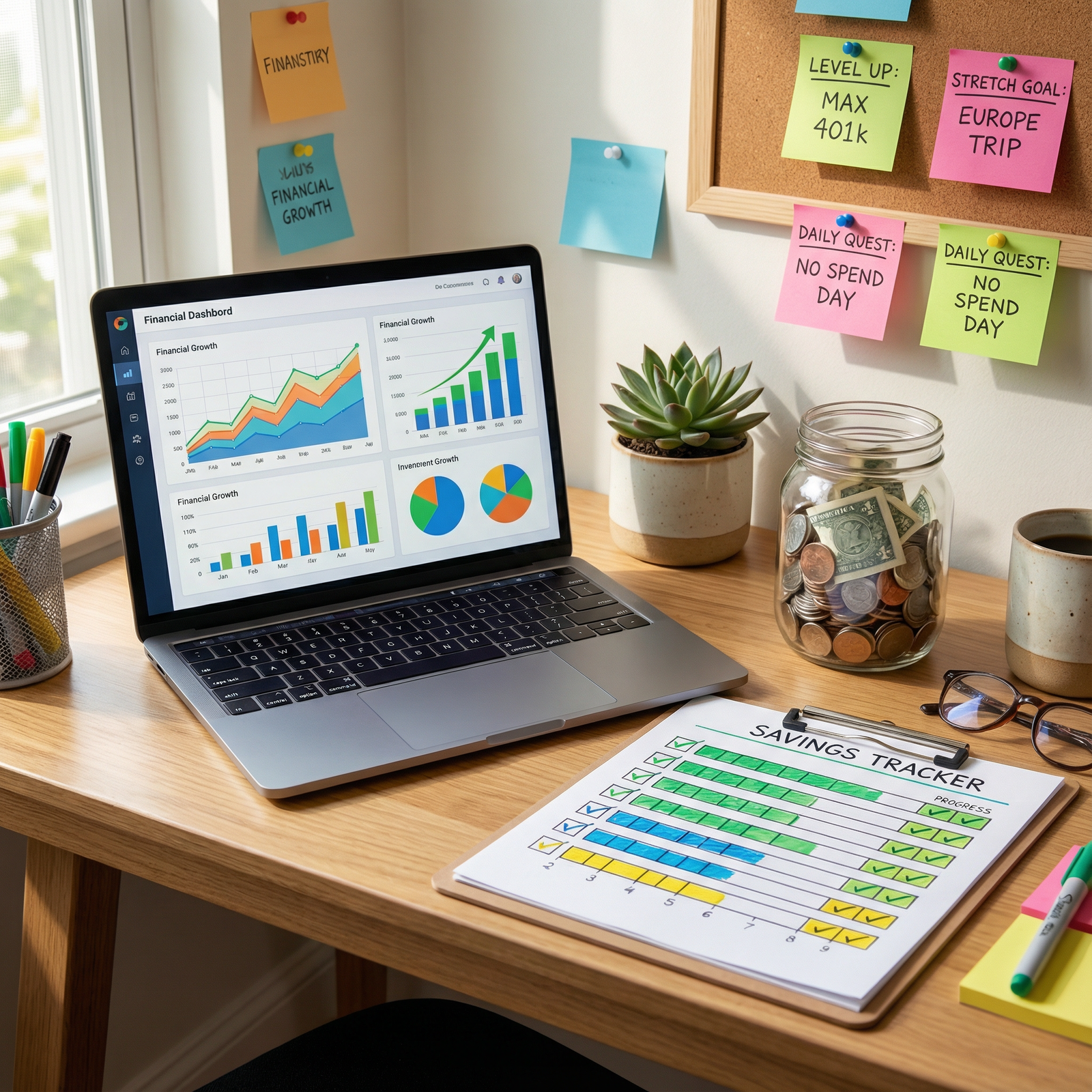 Visual tools and trackers for gamified retirement savings - Retirement Planning for Level Up Your Retirement: Gamification St