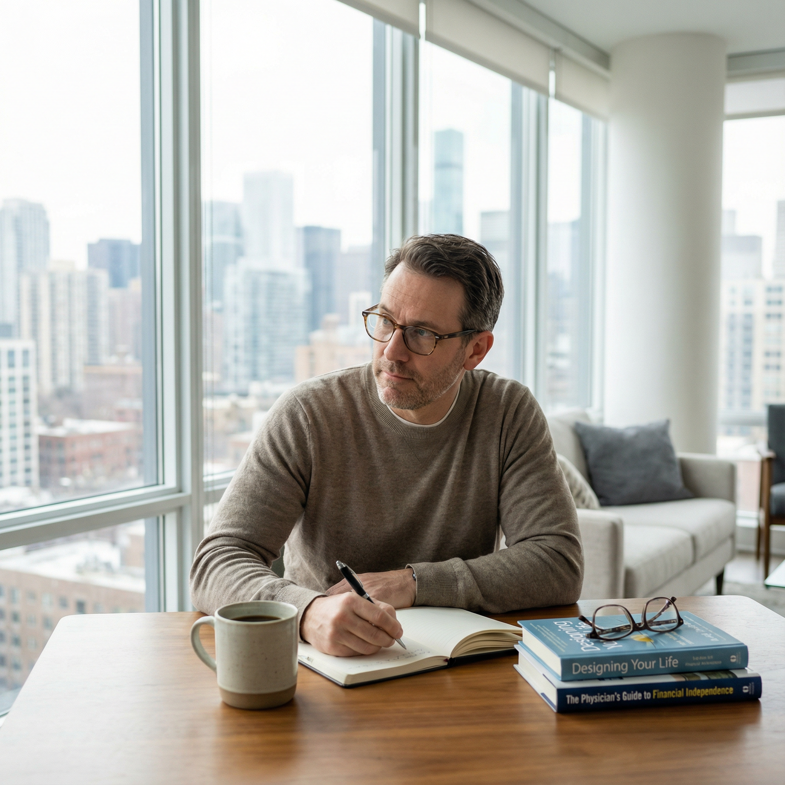 Physician reflecting on life goals and values for retirement Physician reflecting on life goals and values for retirement - Retirement Planning for Mastering Retirement Planning for Phys