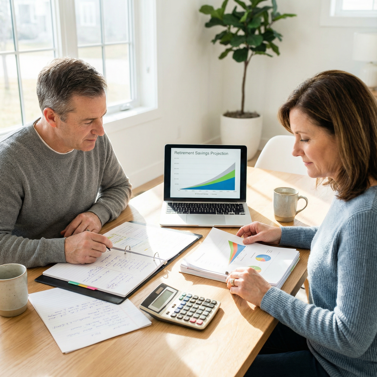Couple reviewing a comprehensive retirement plan Couple reviewing a comprehensive retirement plan - Retirement Planning for Essential Retirement Planning Tips: Avoid These 5