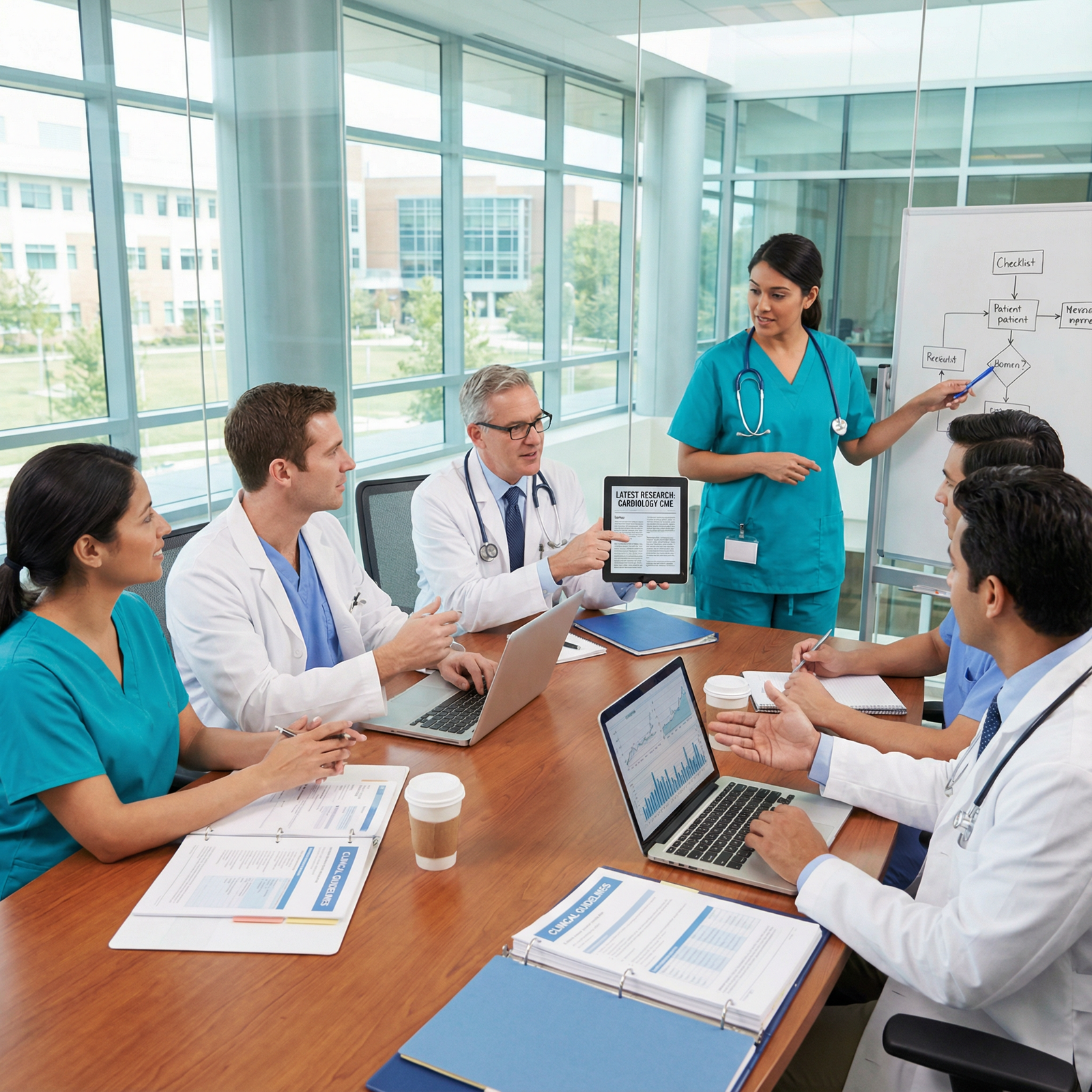 Medical team discussing clinical updates and CME learnings - Continuing Medical Education for Why Continuing Medical Educatio