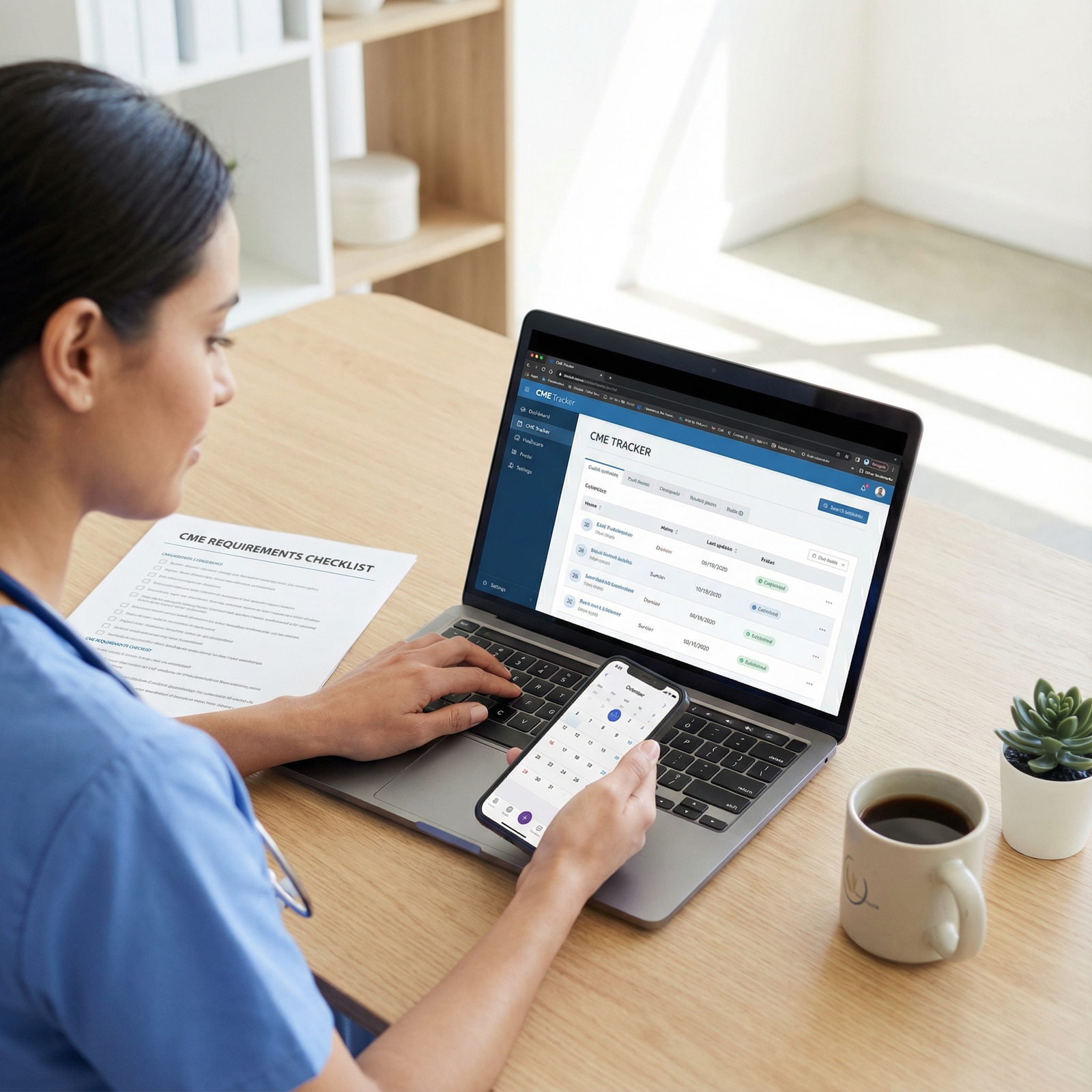 Healthcare professional tracking CME progress - Continuing Medical Education for Mastering CME Requirements: Essential Tips f