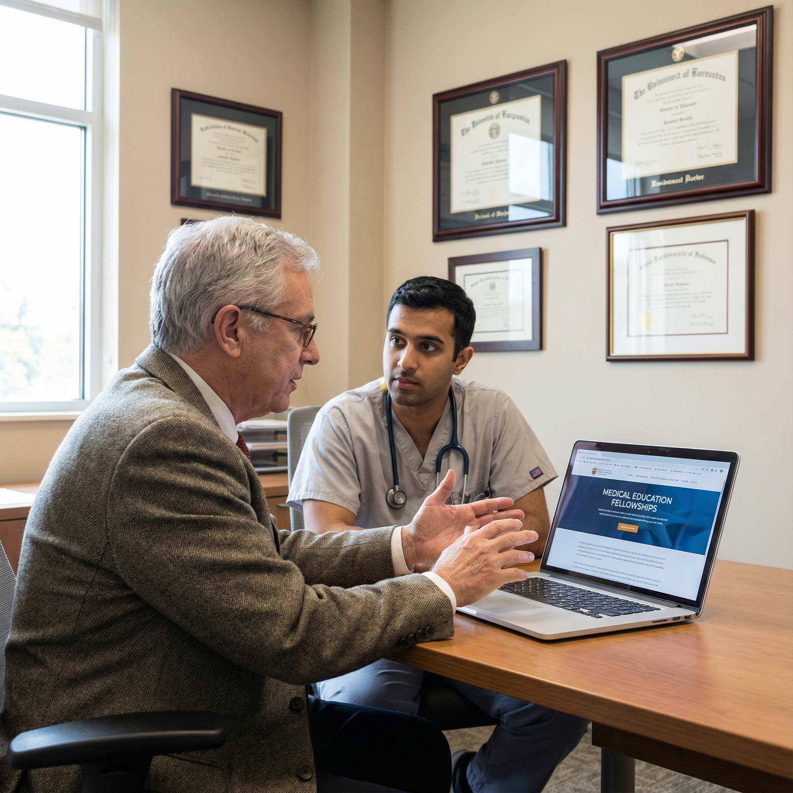 Medical educator mentoring resident on career development - Medical Education for Unlocking Your Future: Fellowship Opportuni