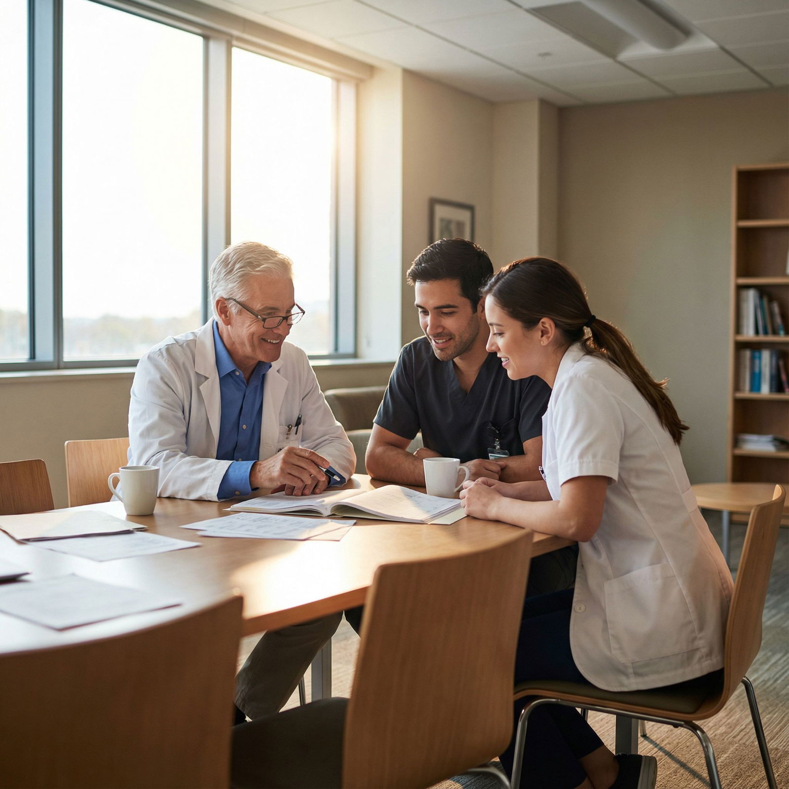 Medical educator mentoring a resident and student - Medical Education for Elevate Your Medical Education: Effective Teaching