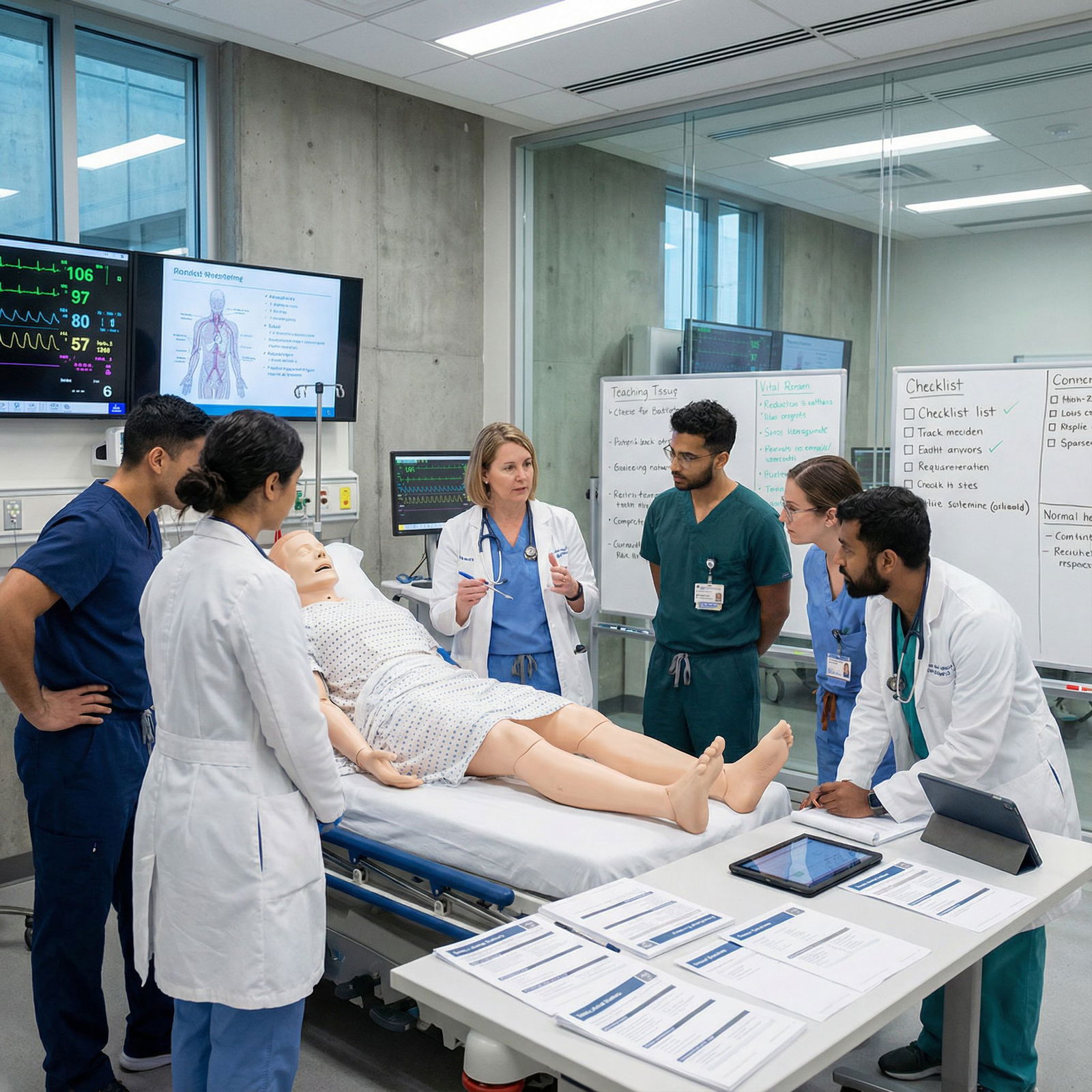 Medical educator using simulation to teach residents - Medical Education for Unlocking Success in Medical Academia: Strategie