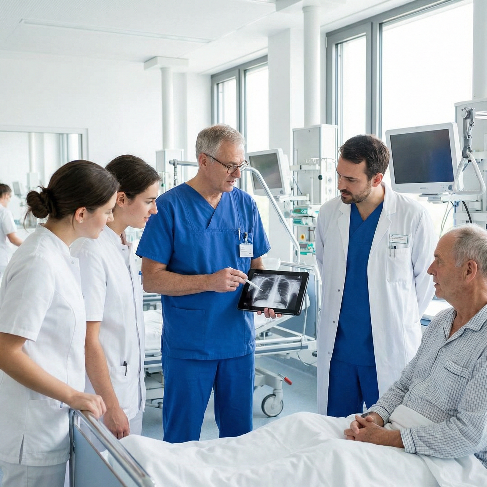 Resident teaching medical students during clinical rounds Resident teaching medical students during clinical rounds - Medical Education for Pursuing a Rewarding Academic Career as a M