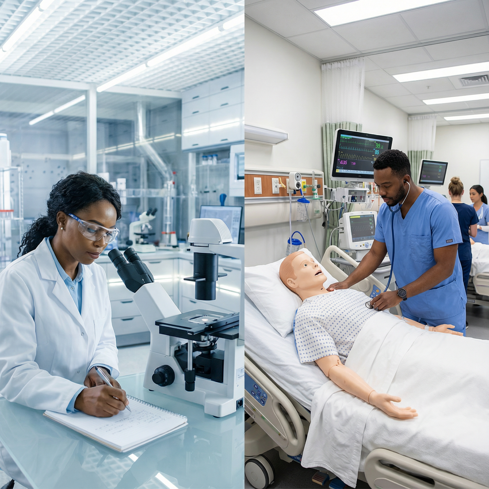 Side-by-side comparison of MD and PhD training pathways - PhD for PhD vs. MD: Choosing Your Ideal Medical Career Path