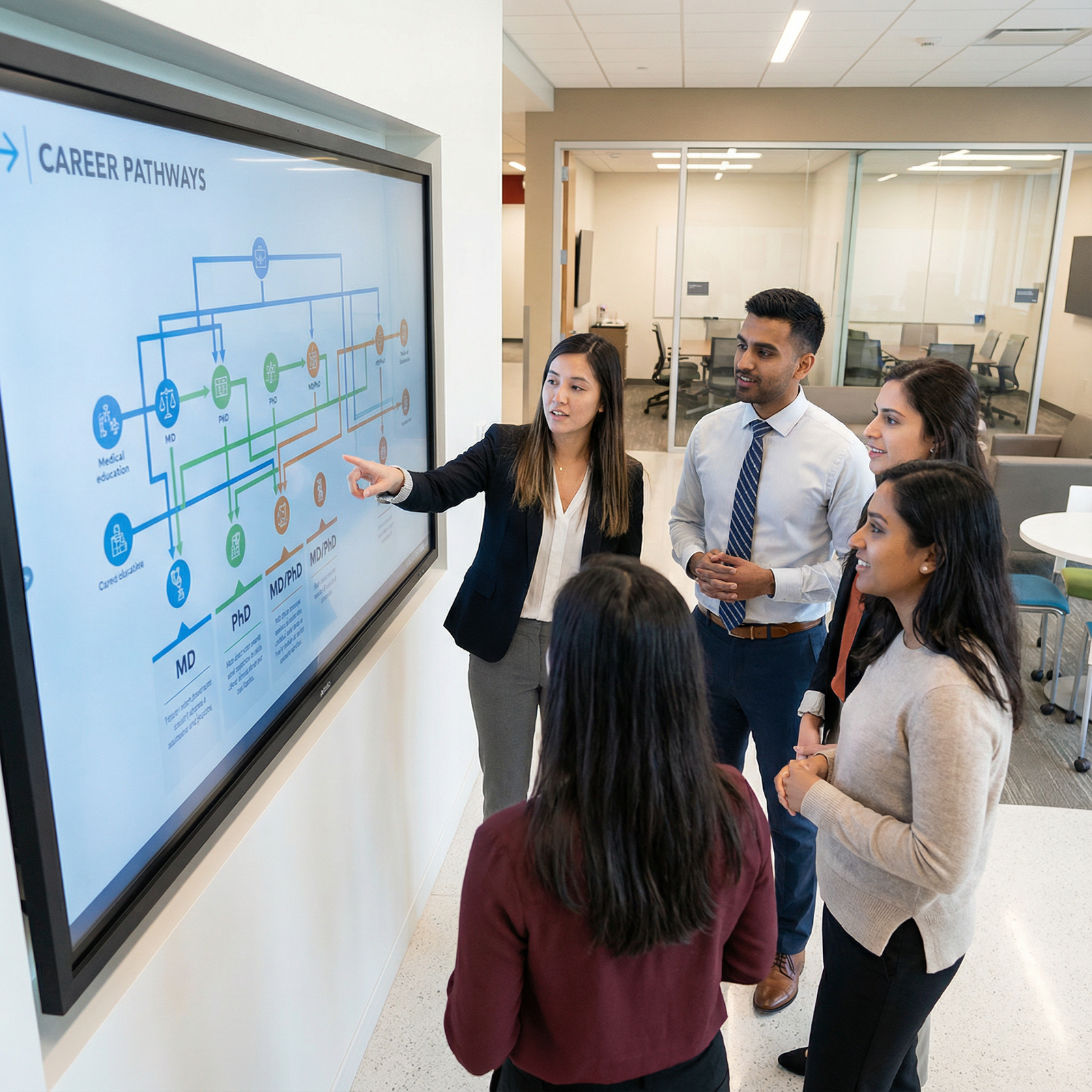 Students exploring different medical education pathways - PhD vs MD for PhD vs MD: Choosing the Best Path for Your Healthcare