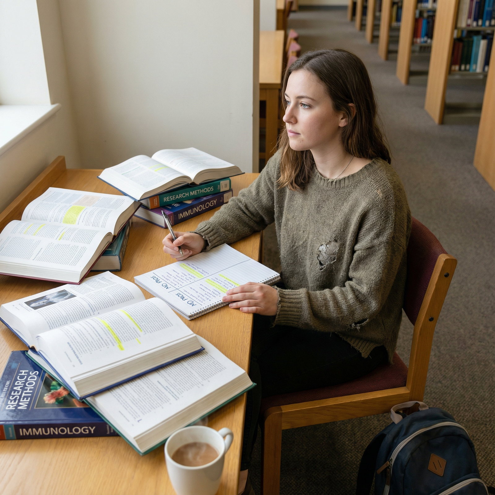 Student reflecting on PhD vs MD decision - PhD vs MD for PhD vs MD: Navigating Your Career Path in Health Sciences