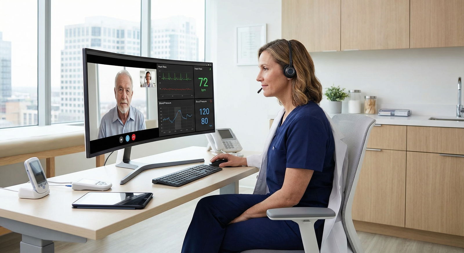 Telemedicine physician conducting a virtual patient visit - Emerging Specialties for Future of Medicine: Top Emerging Medical