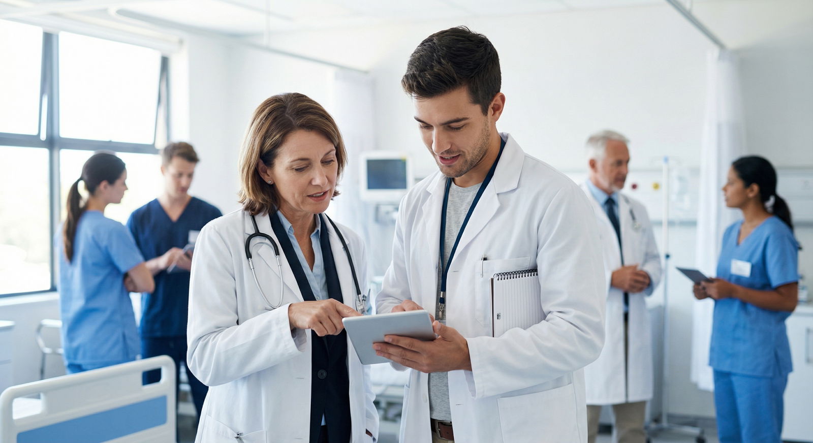 Medical student shadowing attending physician in clinical setting - Mentorship for Harnessing Mentorship to Navigate Your Med