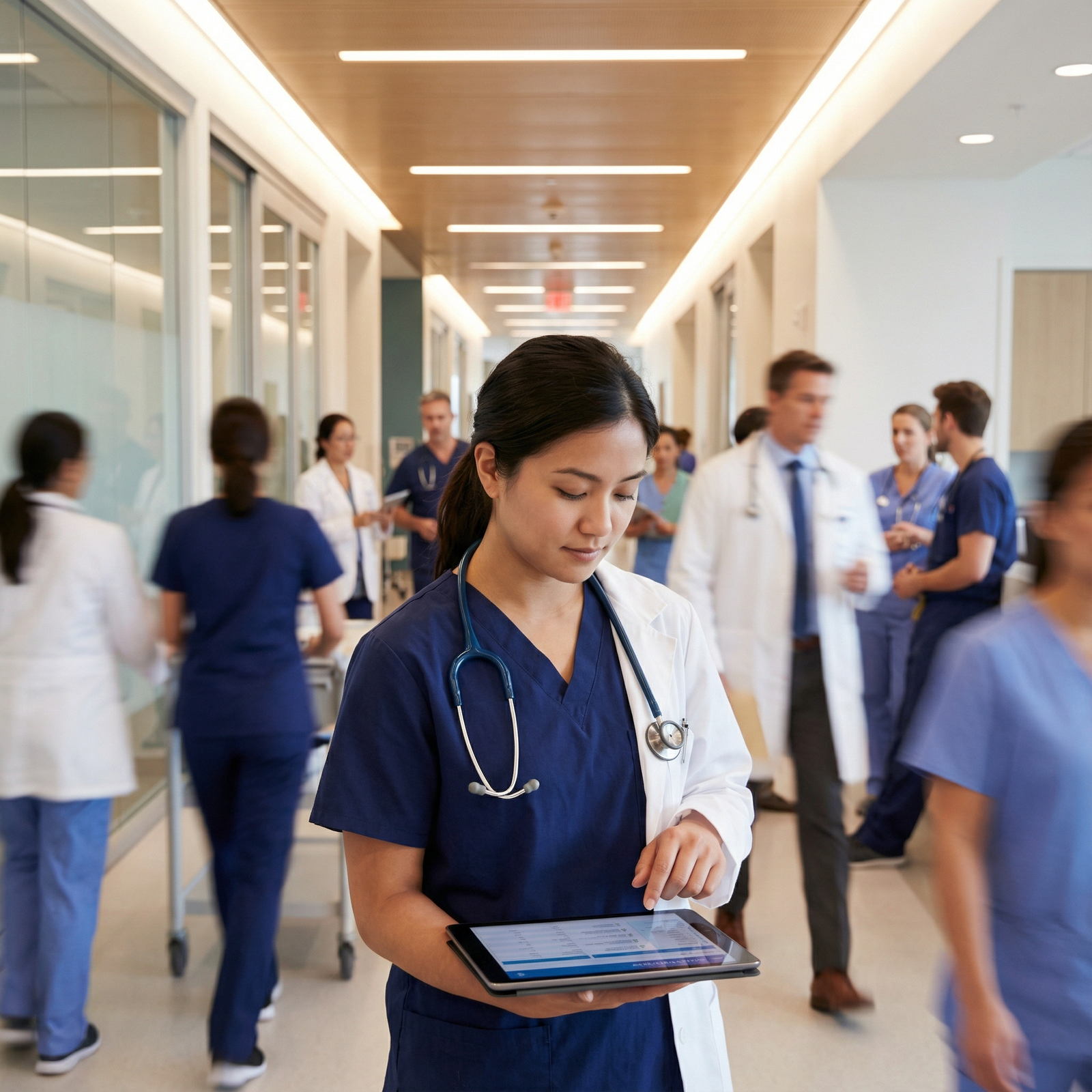 Medical student adapting in busy hospital environment - Medical Education for 5 Essential Traits of Standout Medical Students
