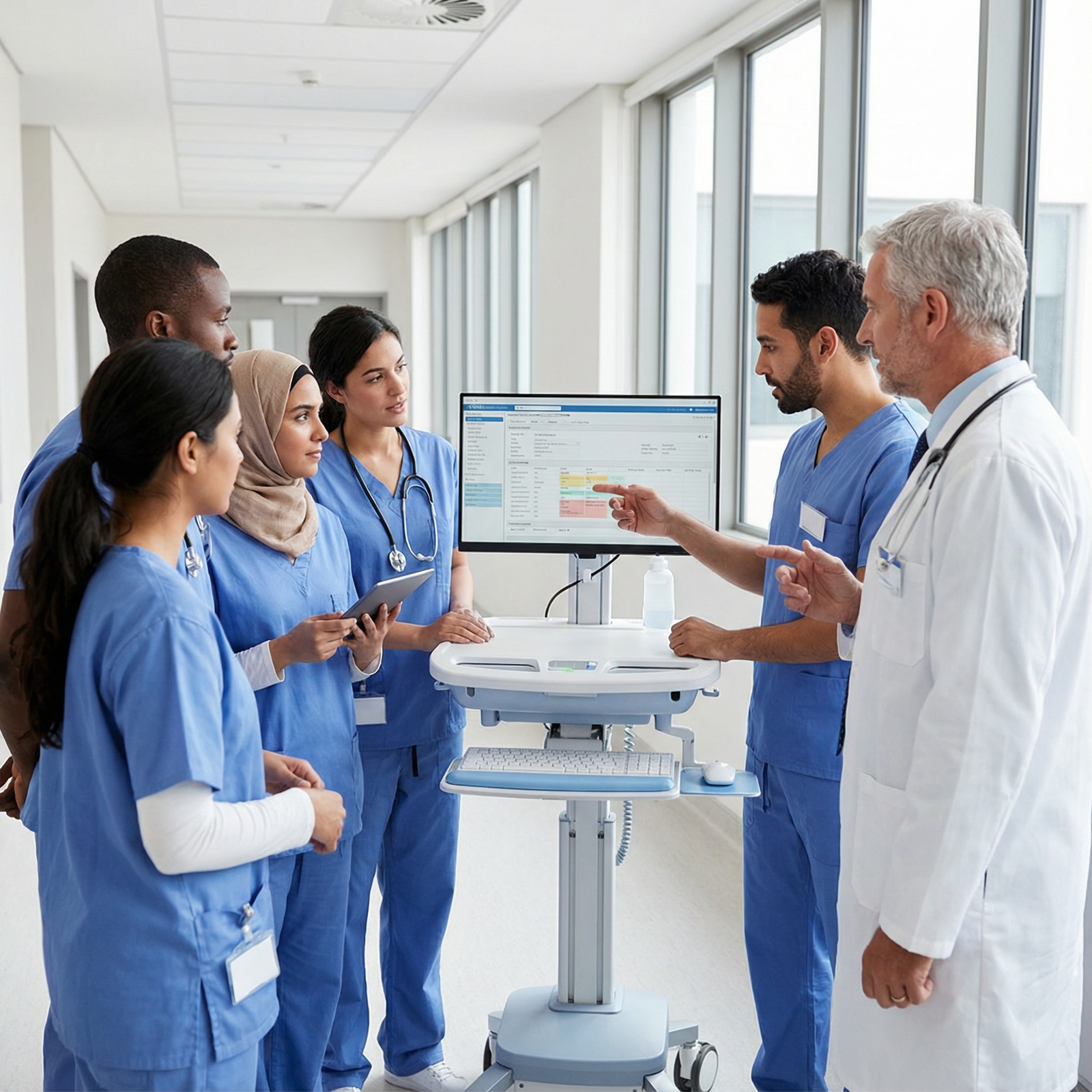 Medical students engaging with residents during hospital teaching rounds Medical students engaging with residents during hospital teaching rounds - Networking for Essential Networking Strategies for