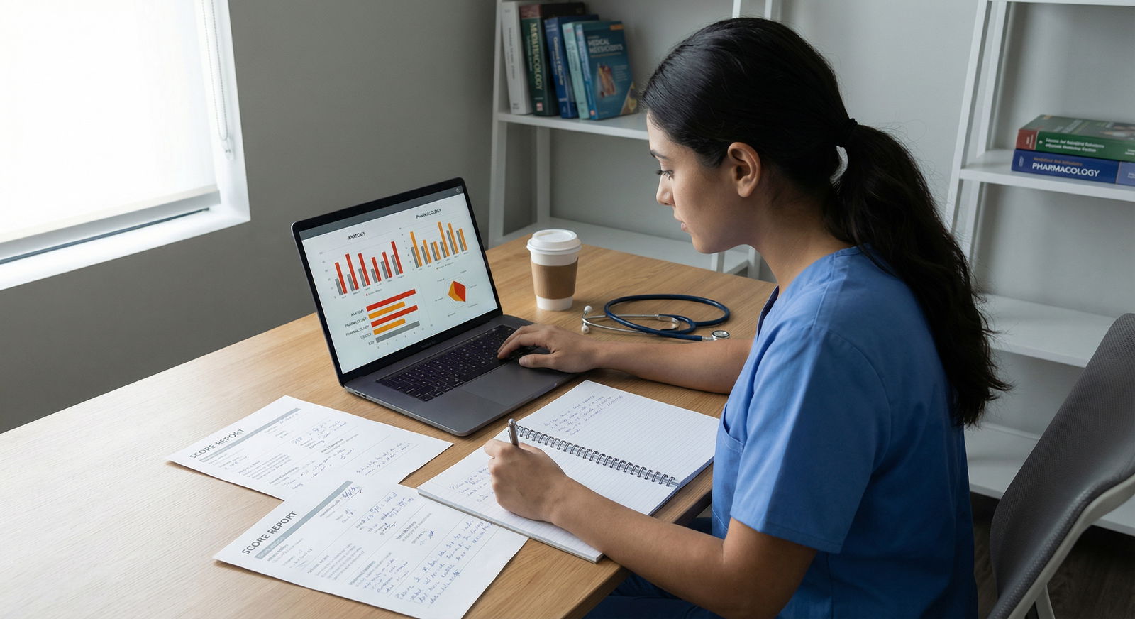 Medical student analyzing exam performance data for study plan adjustments - Medical Study Plan for Crafting an Effective Med