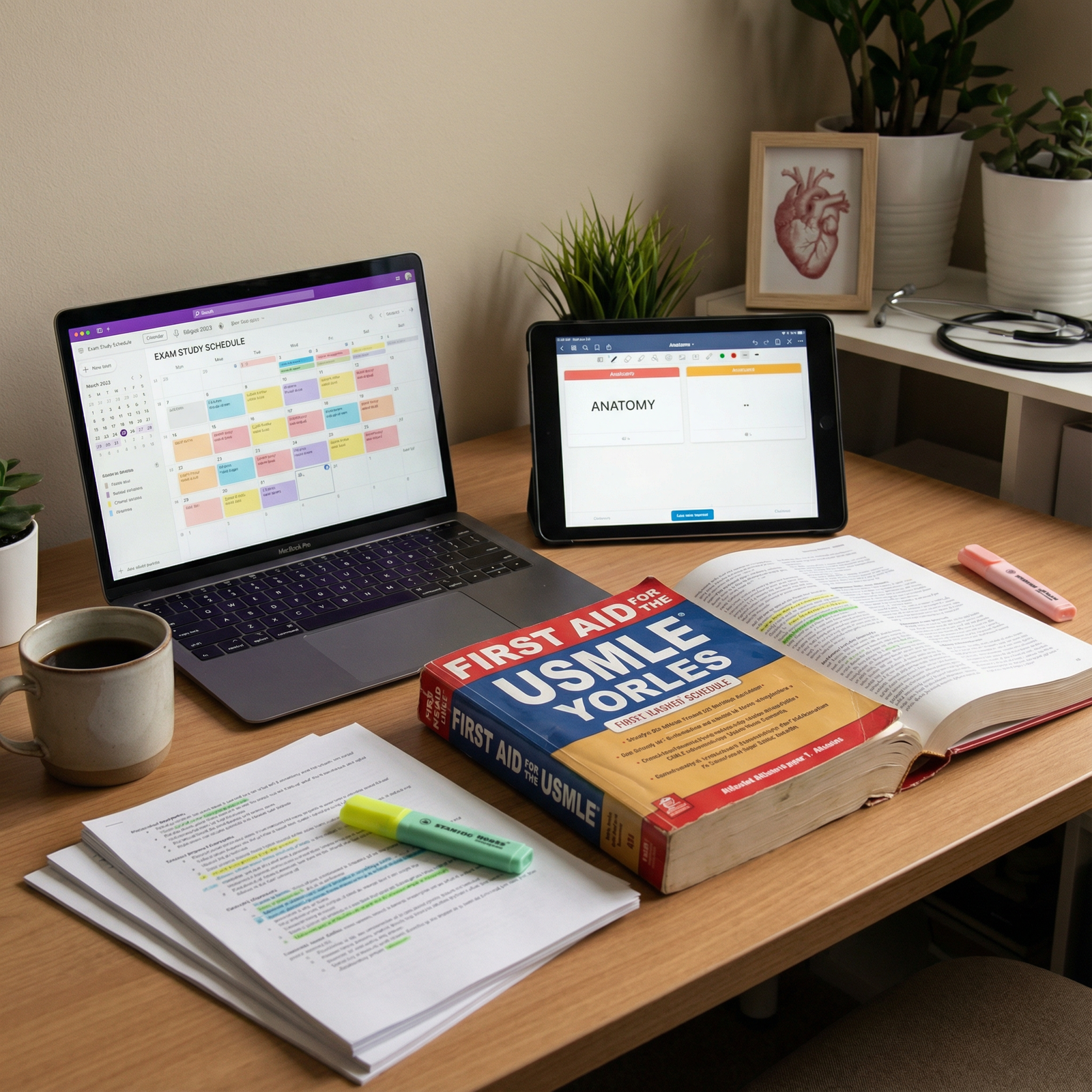 Organized exam prep setup with digital and physical study materials - exam preparation for 7 Essential Study Materials for Me