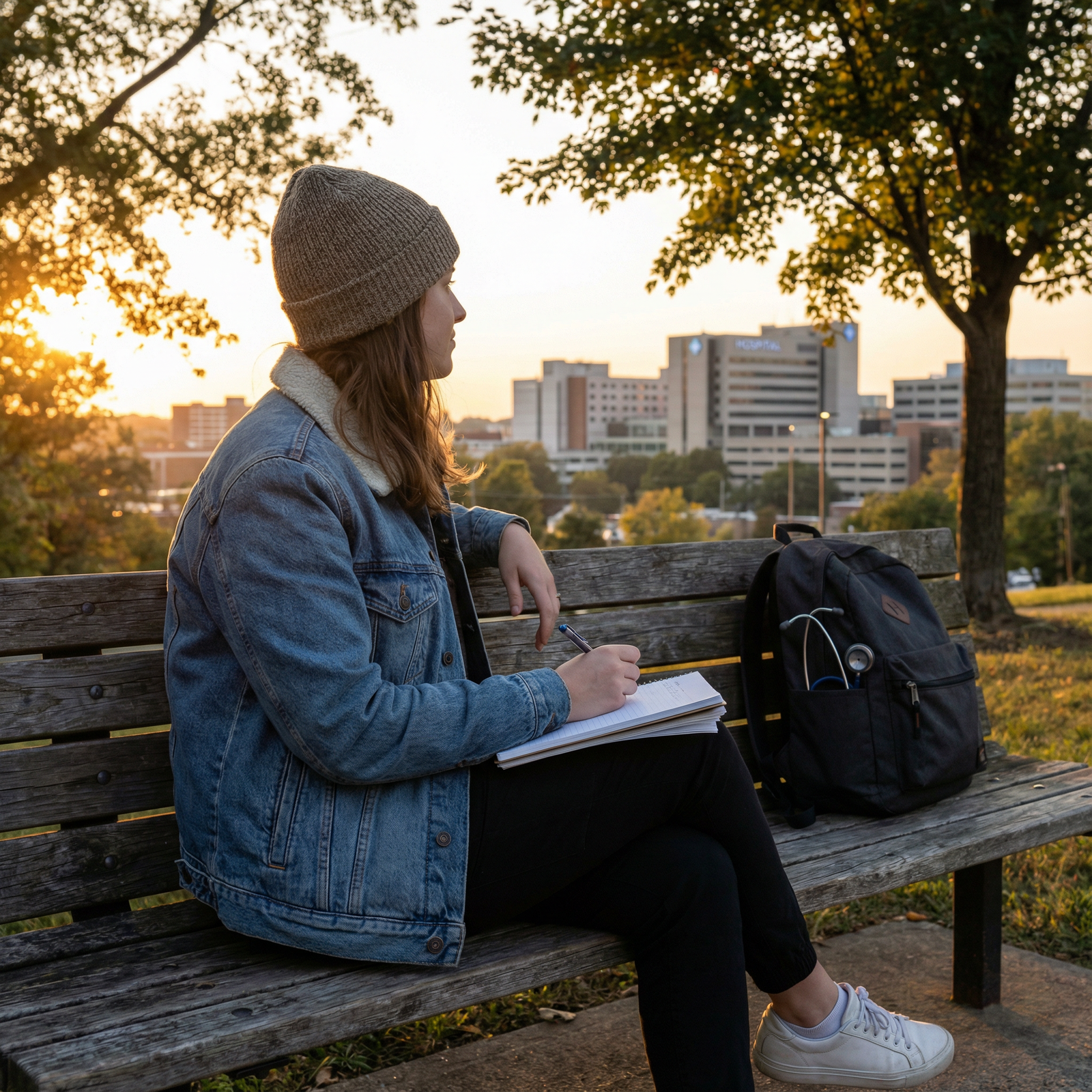 Medical student reflecting on balance and well-being Medical student reflecting on balance and well-being - Medical School for Mastering Medical School: Your Guide to Work-Life B