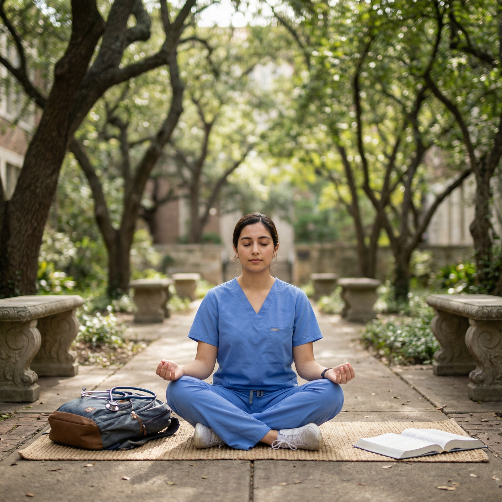 Medical student practicing mindfulness for stress management - Anxiety Management for Mastering Anxiety Management: Boosting