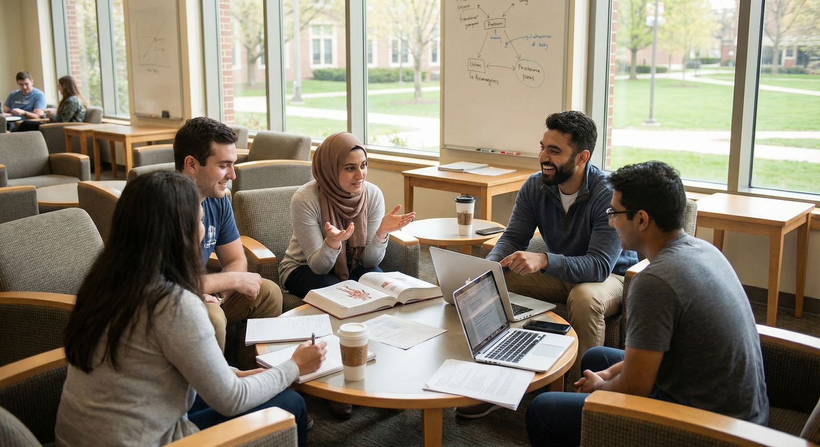 Medical students collaborating and supporting each other - Anxiety Management for Mastering Anxiety Management: Boosting Prod