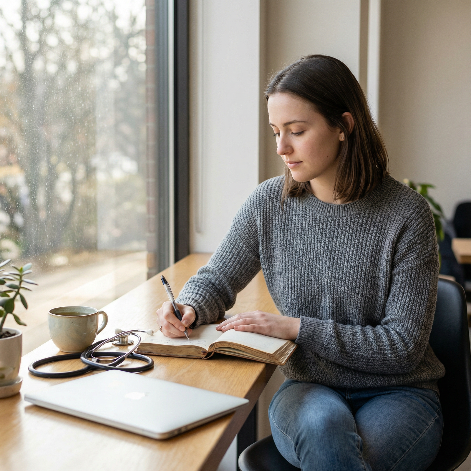 Medical student journaling and practicing mindfulness as part of burnout prevention Medical student journaling and practicing mindfulness as part of burnout prevention - Burnout for Combat Medical Student Burn
