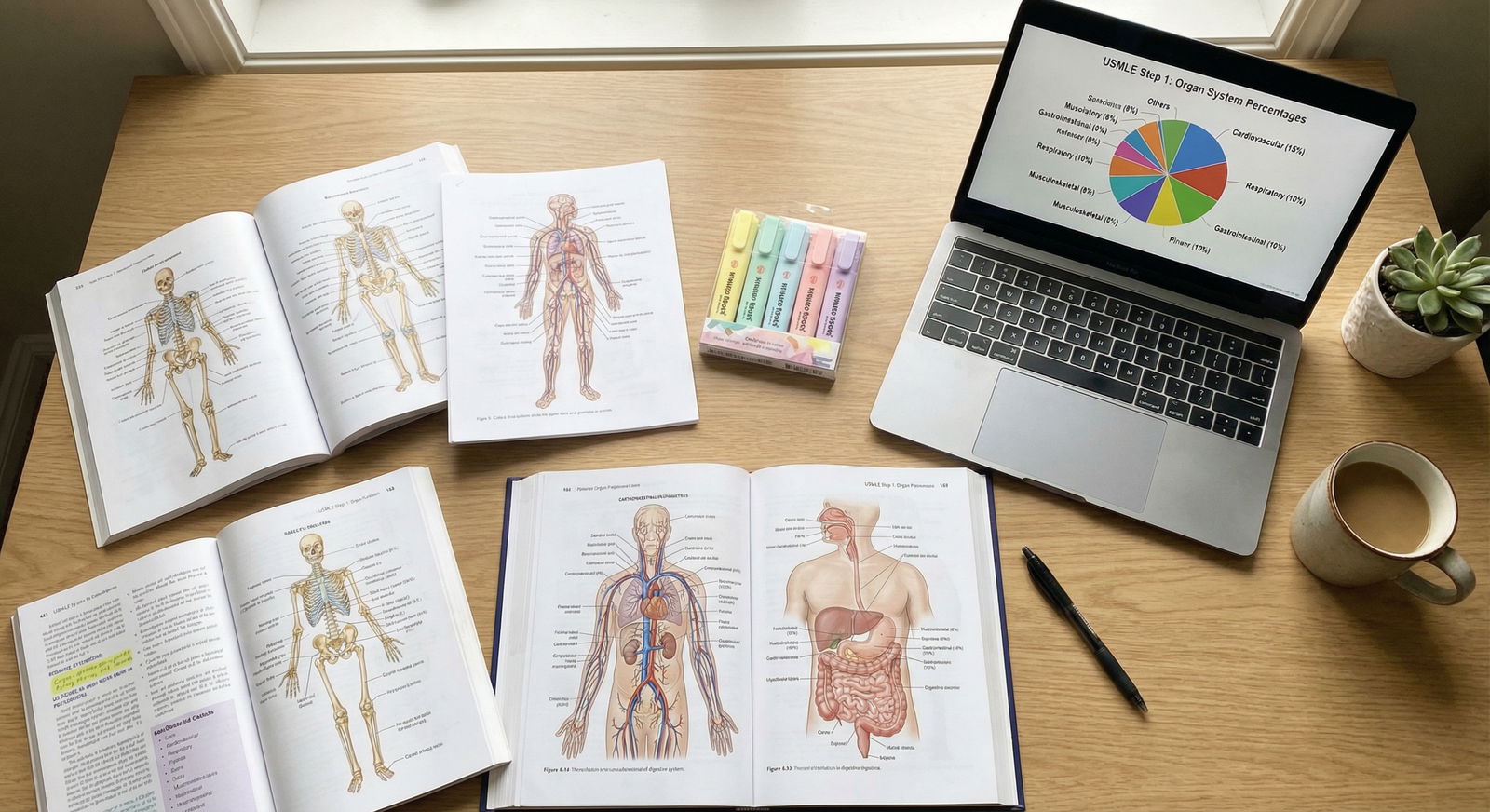 USMLE Step 1 organ systems conceptual diagram - USMLE Step 1 for Ace Your USMLE Step 1: Master the Blueprint for Exam Prepara