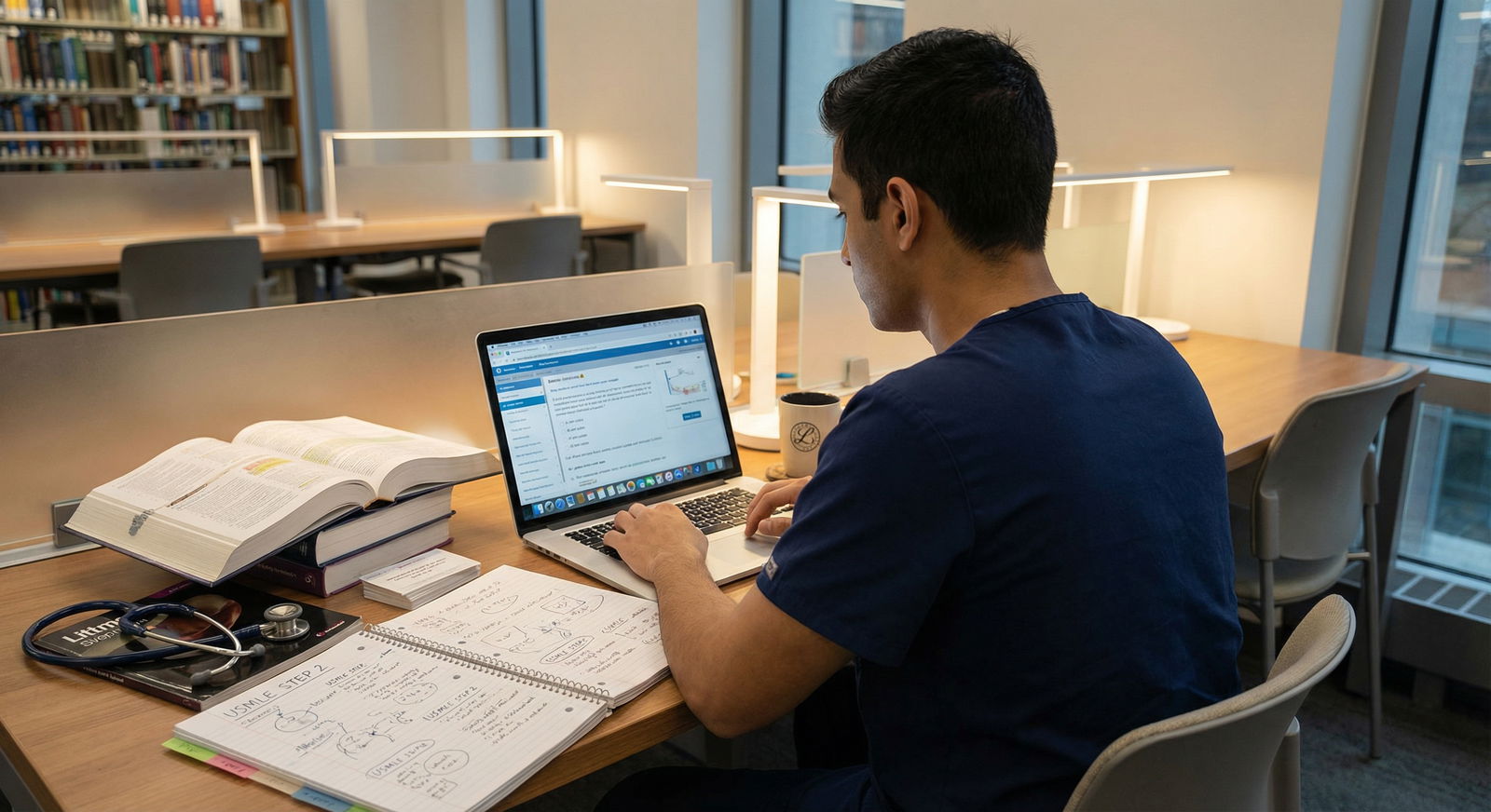 Medical student studying online for USMLE Step 2 - USMLE Step 2 for Top 10 Online Resources for Mastering USMLE Step 2 CK and