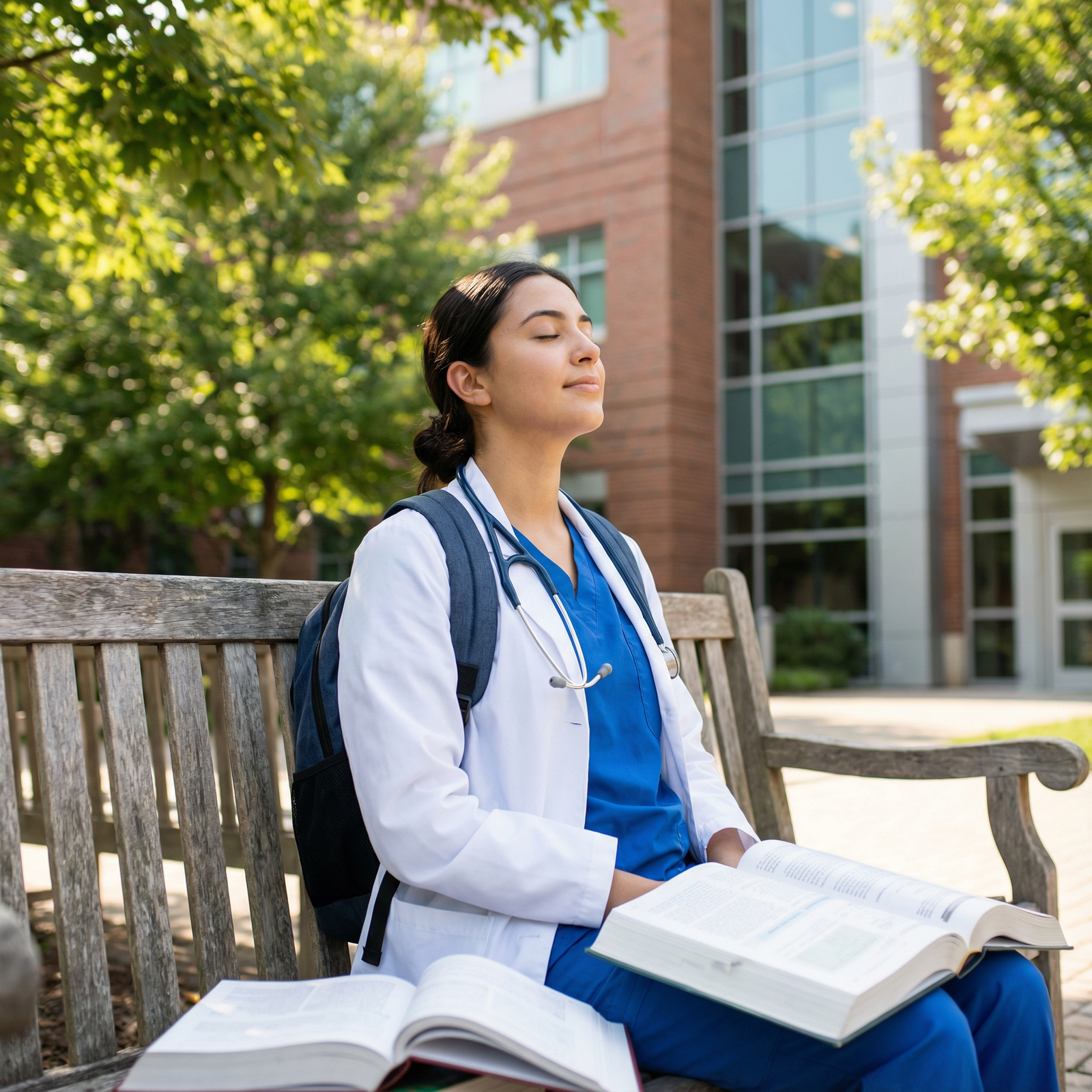 Mindful medical student taking a break during USMLE Step 2 preparation - USMLE Step 2 for Mastering USMLE Step 2: Confident E