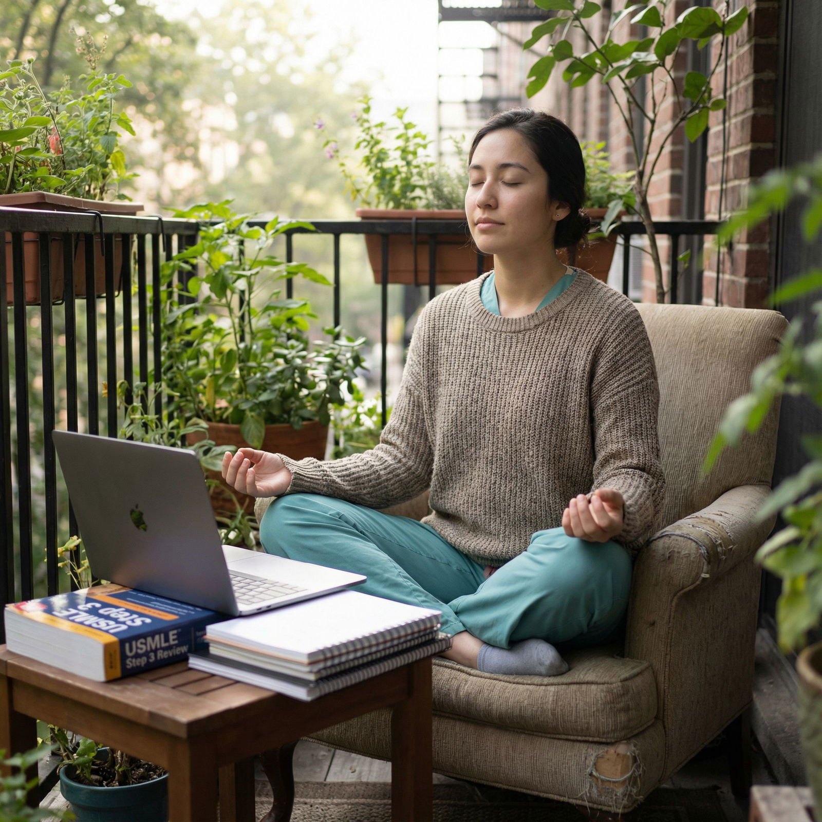 Mindful medical student practicing relaxation techniques - USMLE Step 3 for Mastering Your Mindset: Essential Tips for USMLE