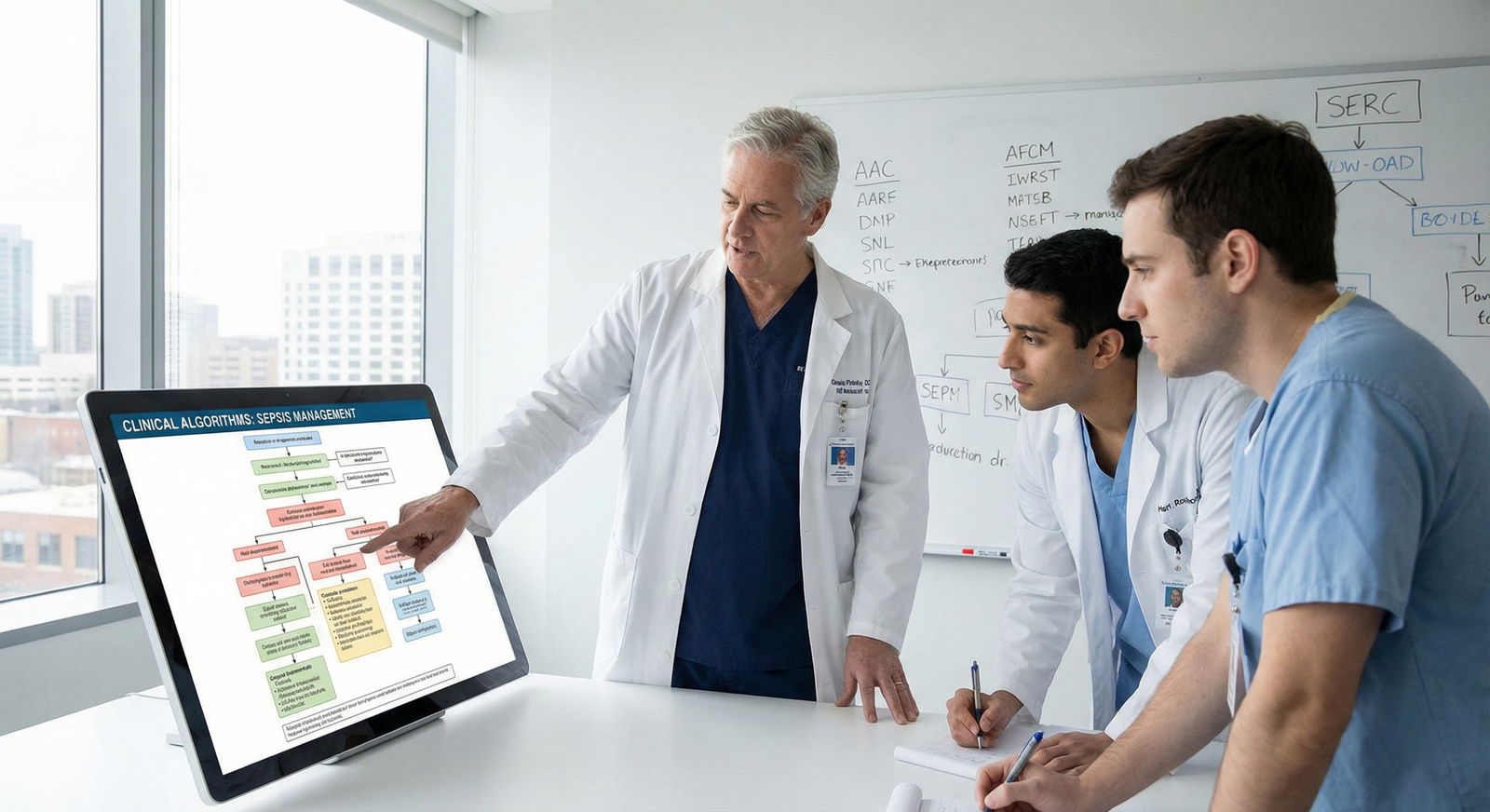 Senior resident teaching USMLE Step 3 strategies to junior residents - USMLE Step 3 for Mastering USMLE Step 3: Essential Exa
