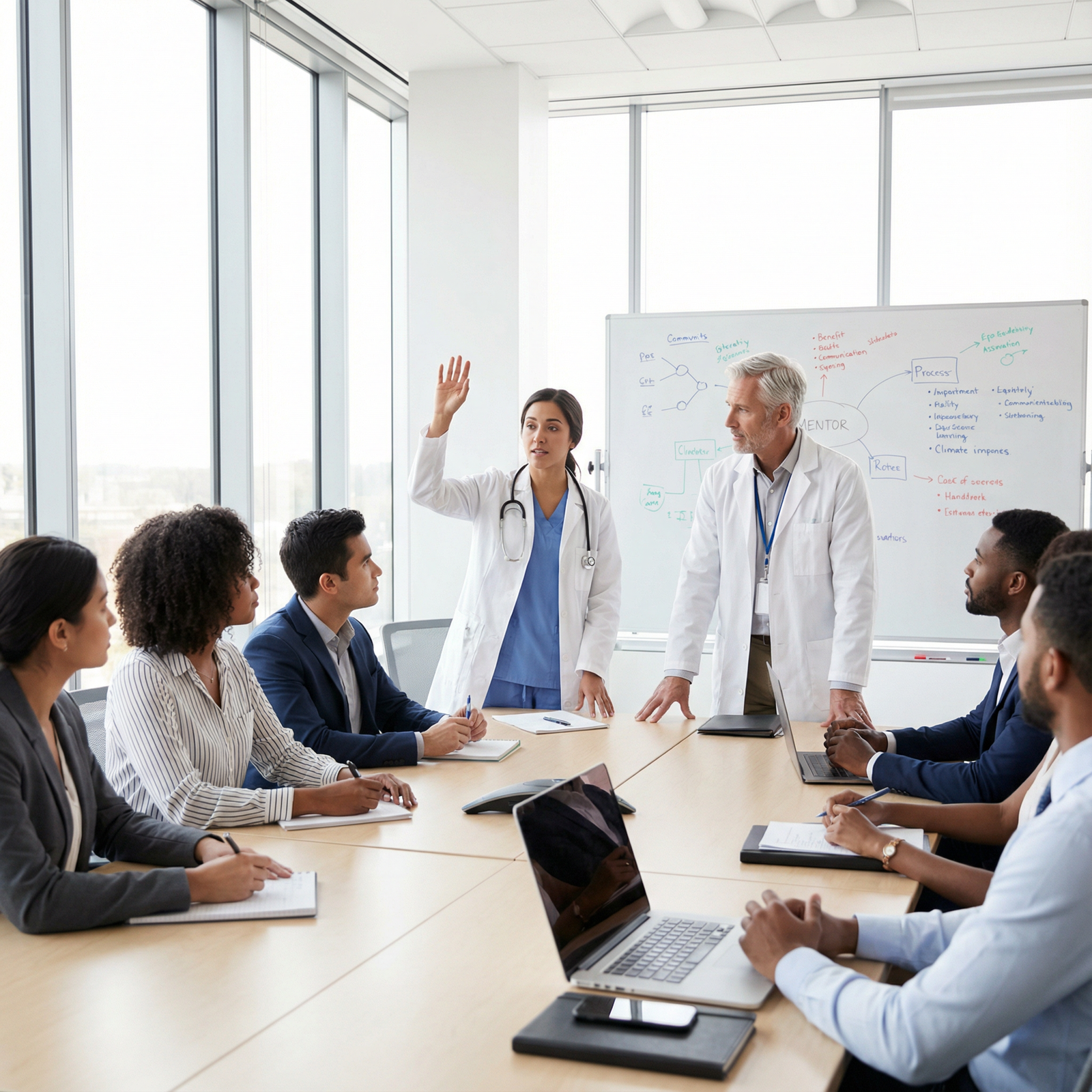 Medical student asking questions during a small group session - Medical School for Master Your First Year: Essential Study Ti