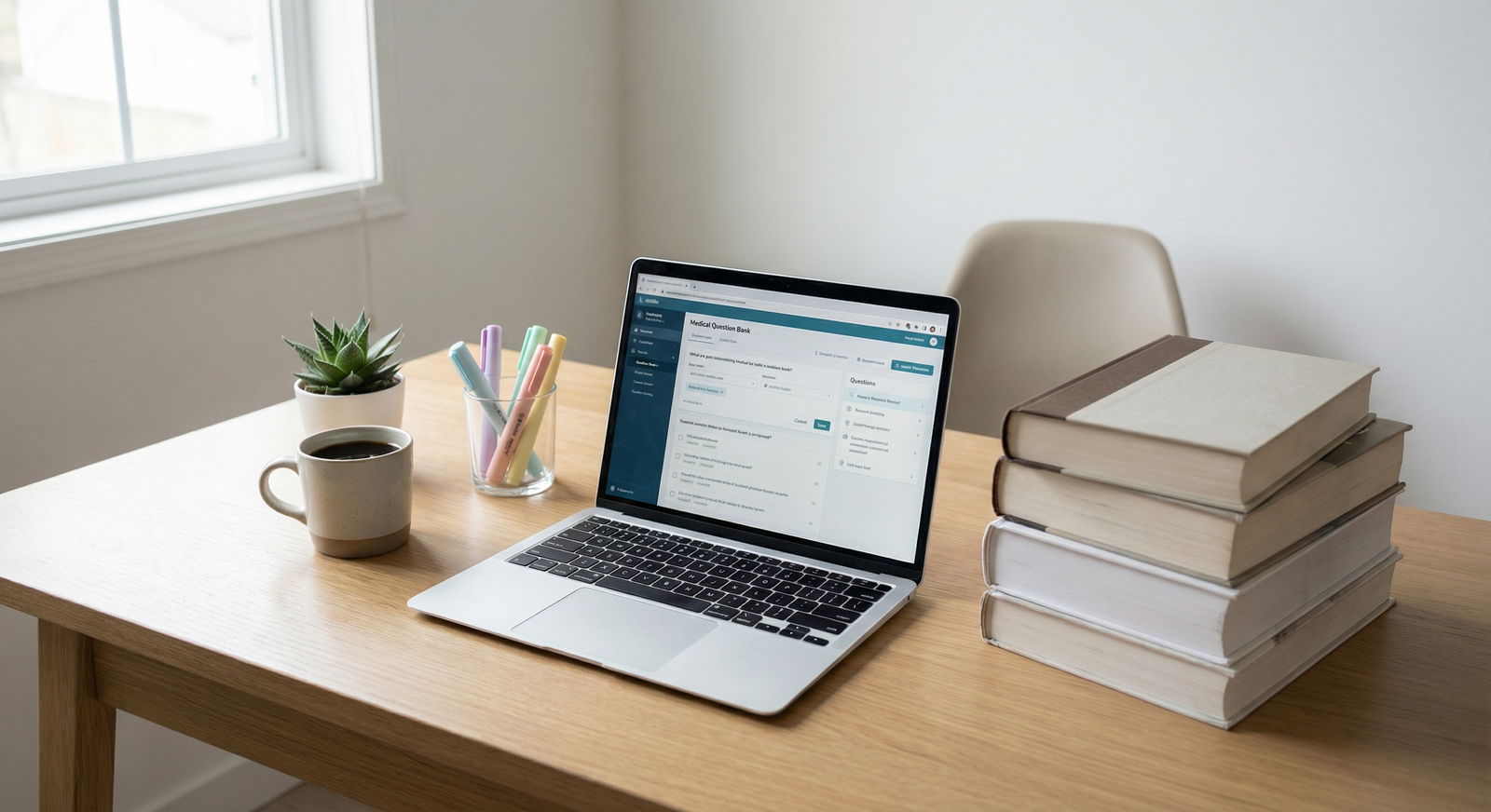 Organized medical study desk with natural light - Test Anxiety for Mastering Your Study Environment: Strategies to Overcome T