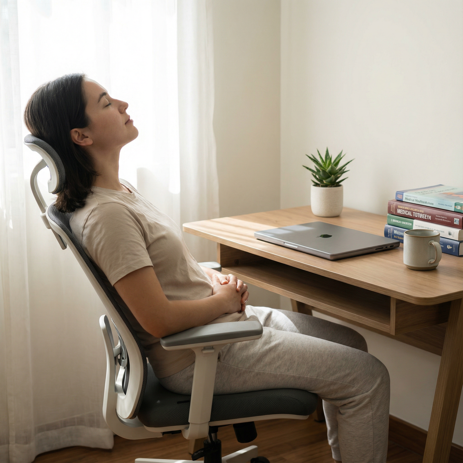 Medical student taking a mindful break during exam prep - Test Anxiety for Mastering Your Study Environment: Strategies to Ov