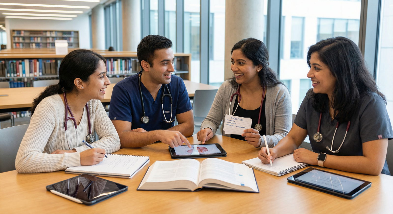 Students using active learning strategies in a medical group study session Students using active learning strategies in a medical group study session - Test Anxiety for Mastering Test Anxiety: Effecti