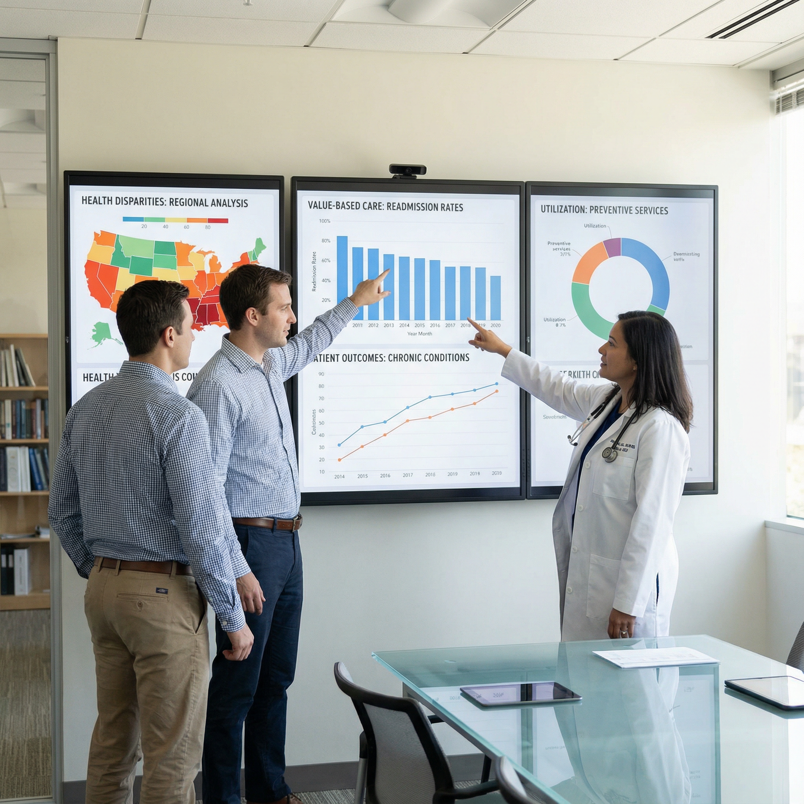 Researchers analyzing healthcare data for policy impact - Medical Policy Research for Unlocking New Opportunities: The Surge