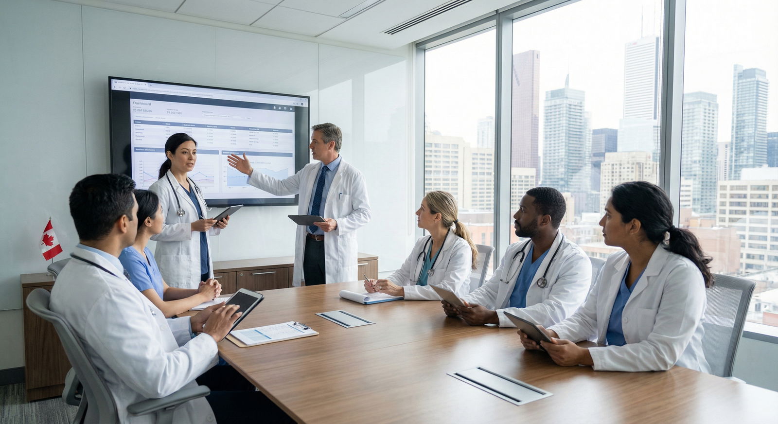 Medical team collaborating in a Canadian hospital Medical team collaborating in a Canadian hospital - Physician Careers for Unlocking Physician Careers: Top Reasons to Work in