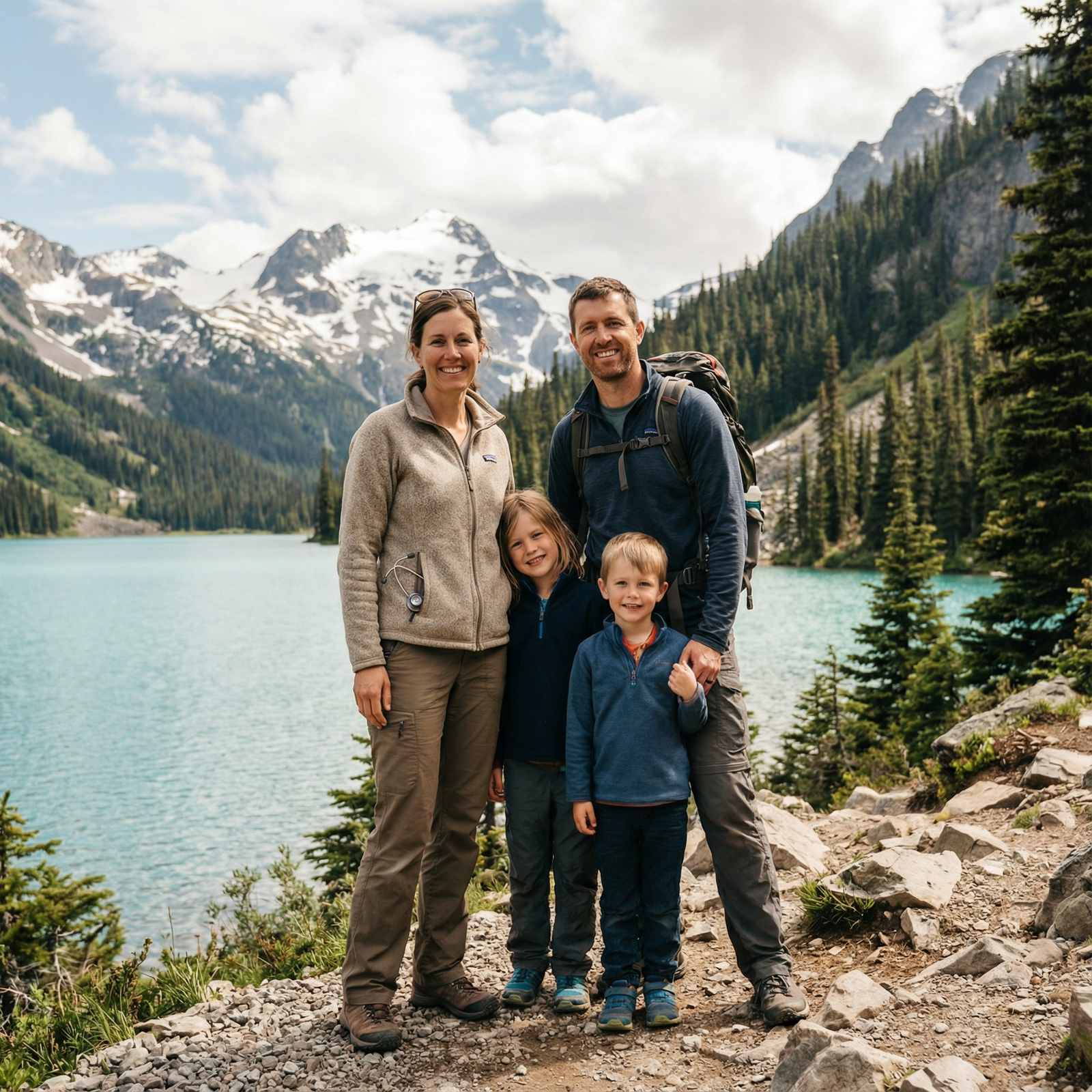 Physician family enjoying outdoor Canadian lifestyle Physician family enjoying outdoor Canadian lifestyle - Physician Careers for Unlocking Physician Careers: Top Reasons to Work