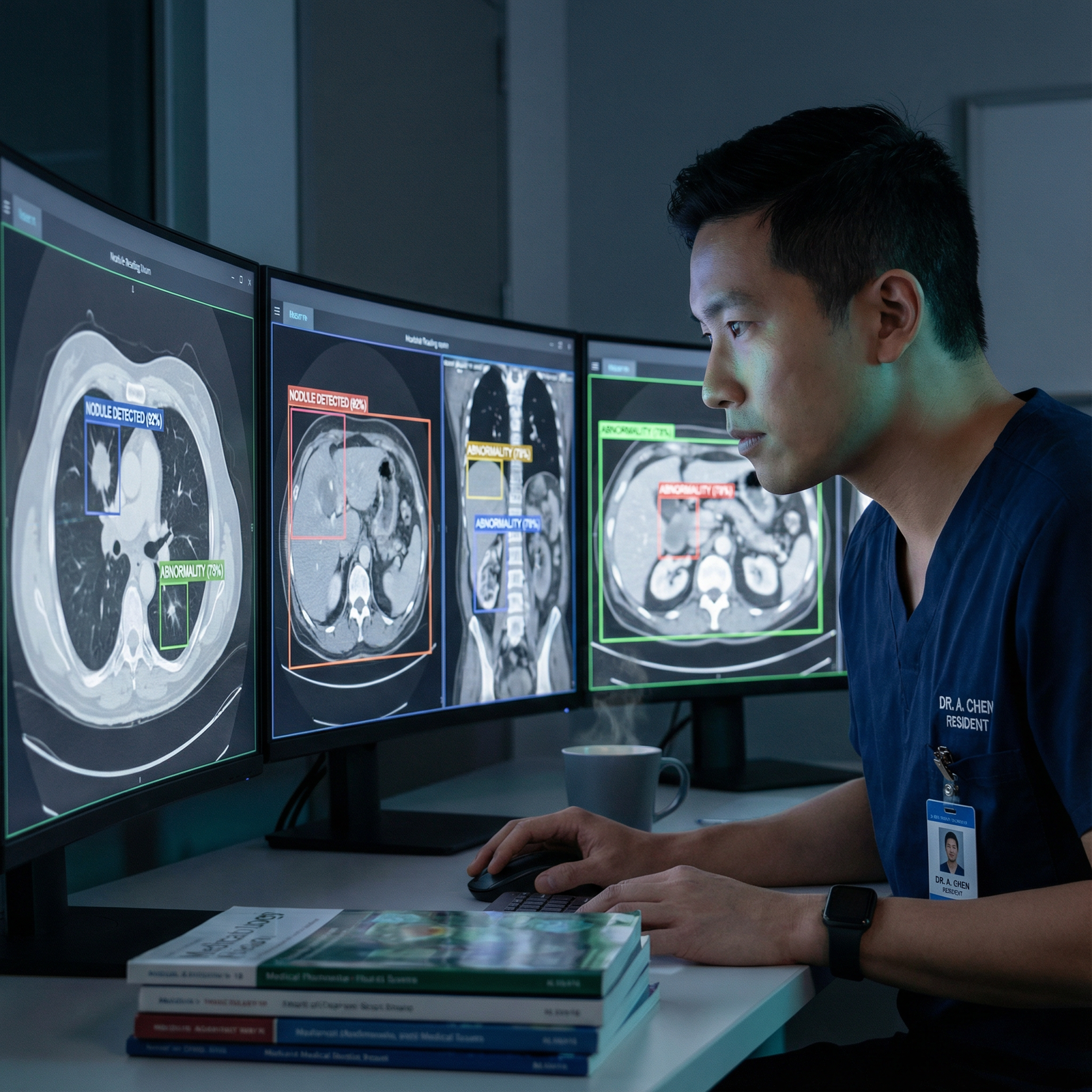 Clinician using AI-assisted diagnostic tools Clinician using AI-assisted diagnostic tools - Artificial Intelligence for How AI is Transforming Patient Care: Insights for