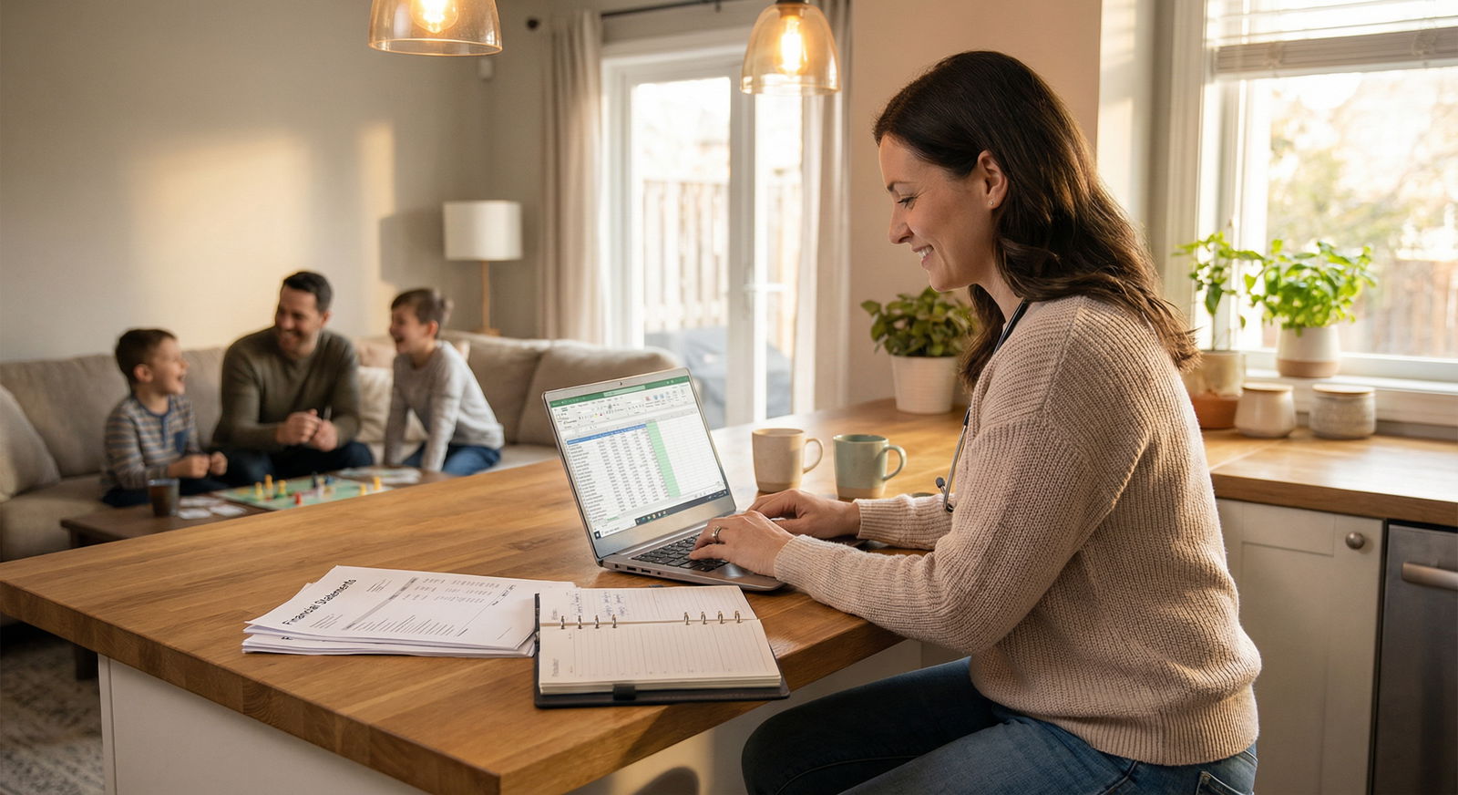 Physician balancing clinical work, side hustle, and family life - Side Hustle for Unlock Financial Security: Why Doctors Shou