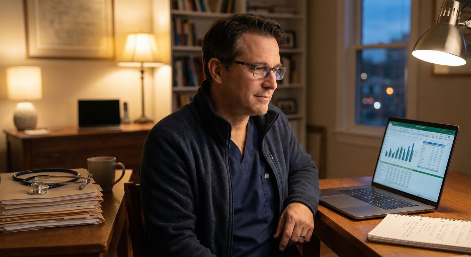 Physician balancing clinical work and side hustle planning - Side Hustles for Enhance Your Physician Income: Top Side Hustle